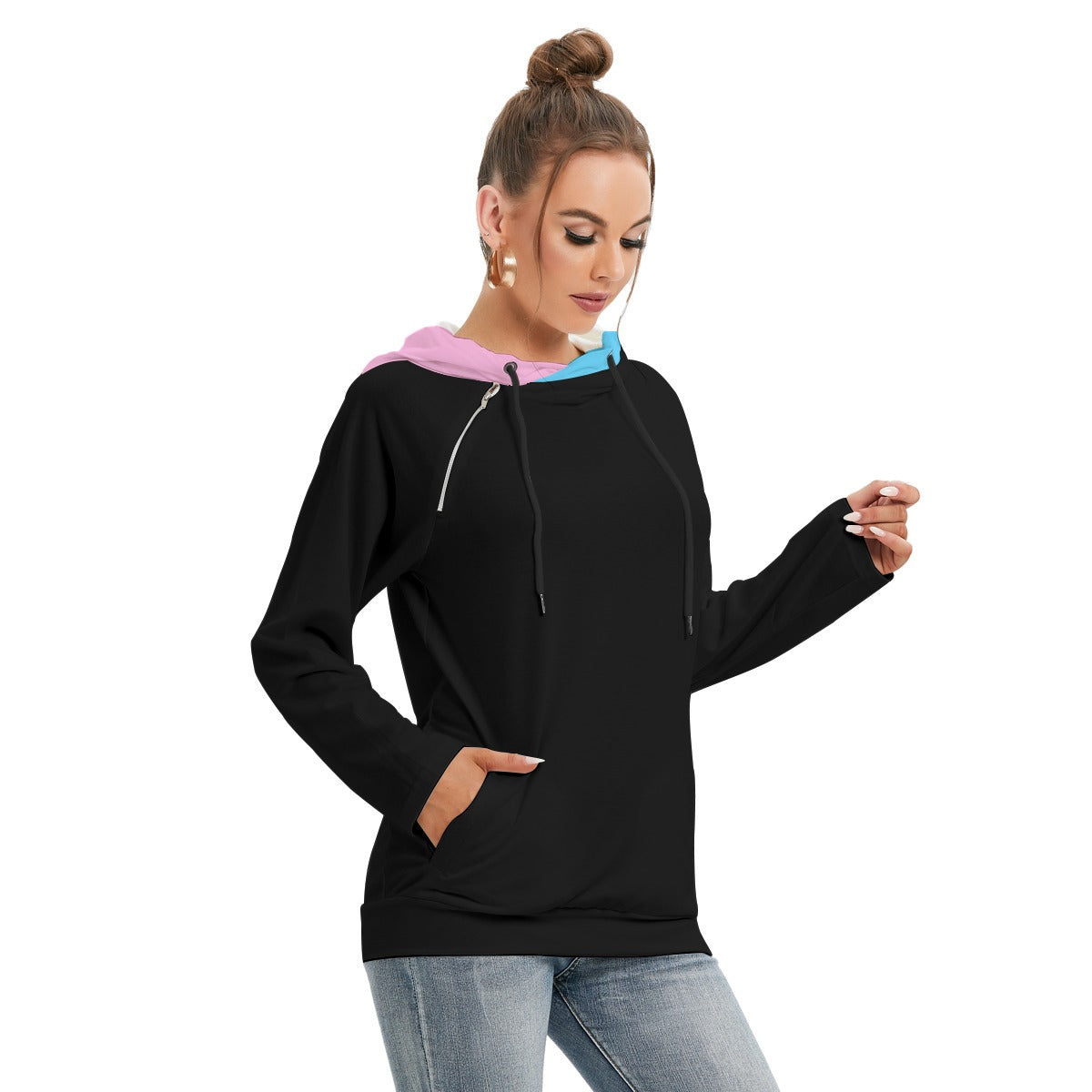 XS - 5XL Tuck&Simon Track&Field Double Hooded Black Hoodie
