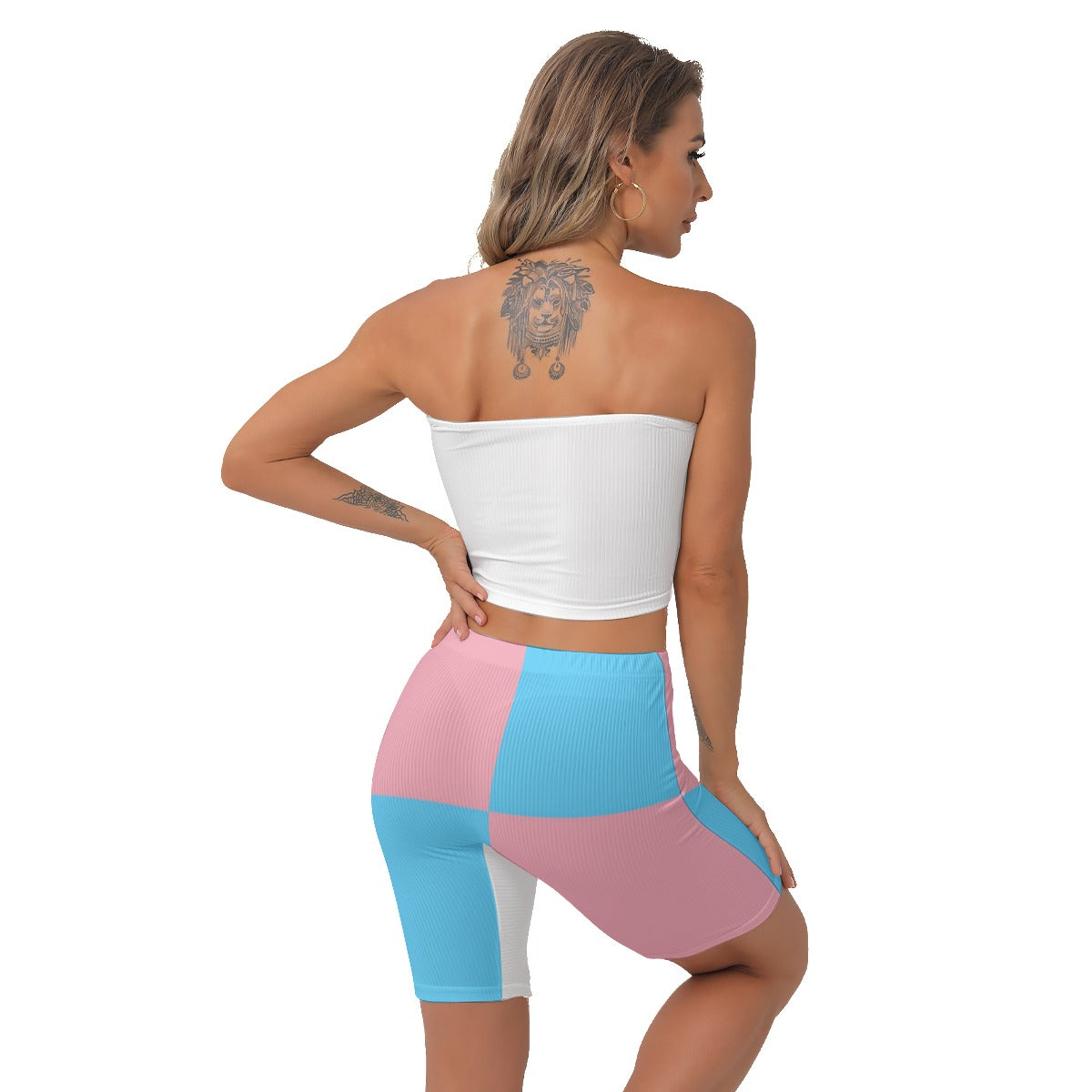 Blue Pink White Pride Stretchy Lady Boxers