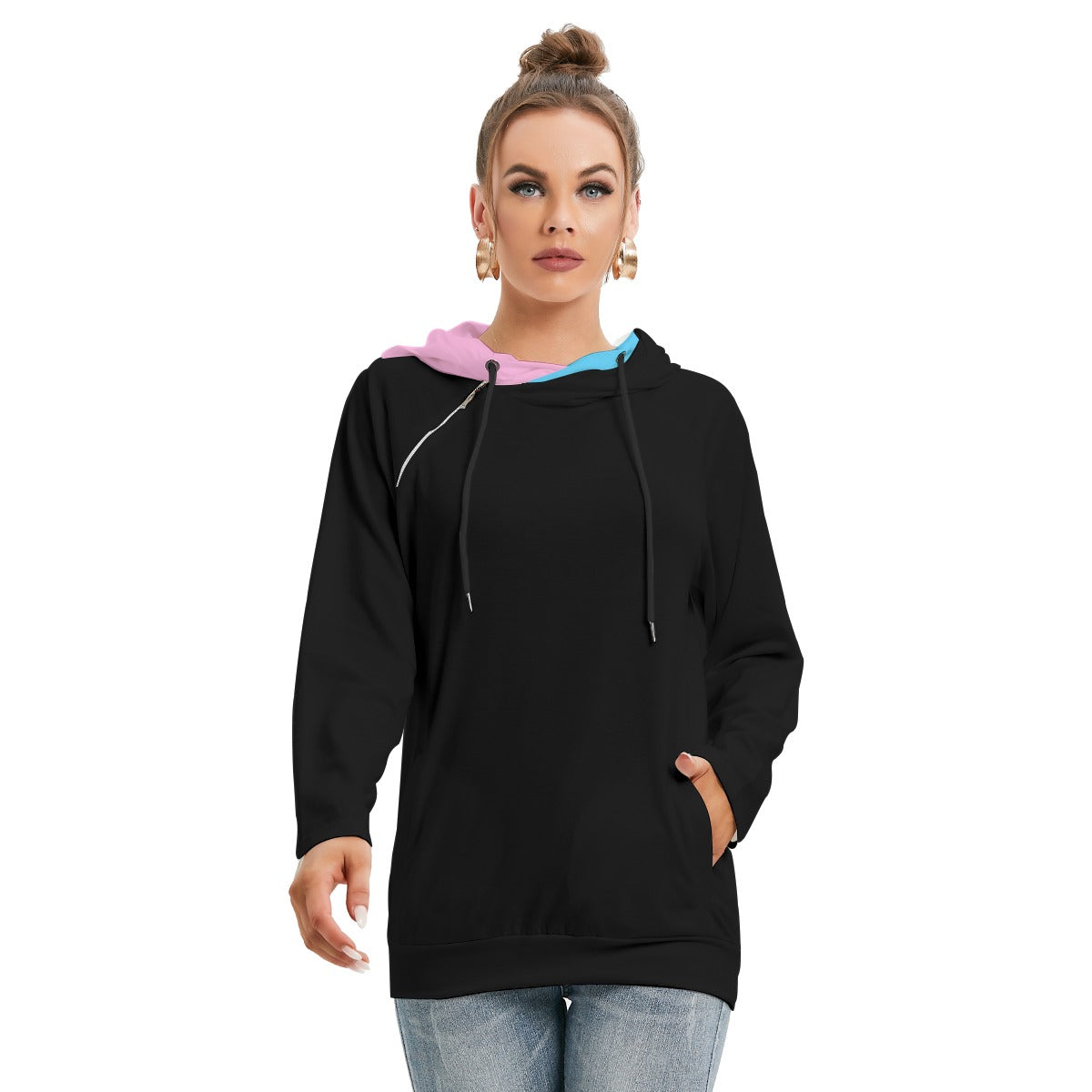 XS - 5XL Tuck&Simon Track&Field Double Hooded Black Hoodie