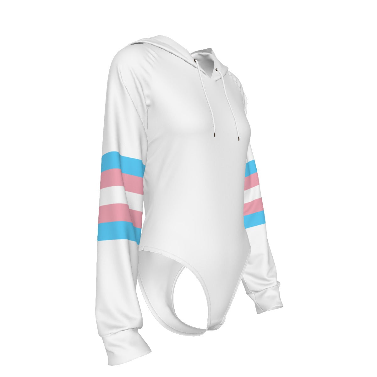 Teen Pride White Raglan Sleeve Hooded Bodysuit