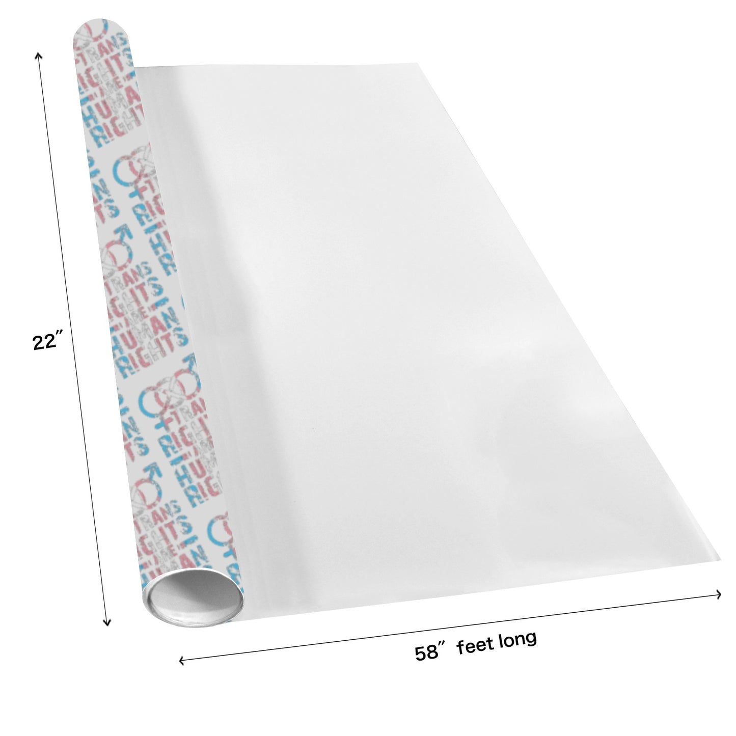 Coated Gift Wrapping Paper 58"x 22"(1 Roll)(Made in Queens)