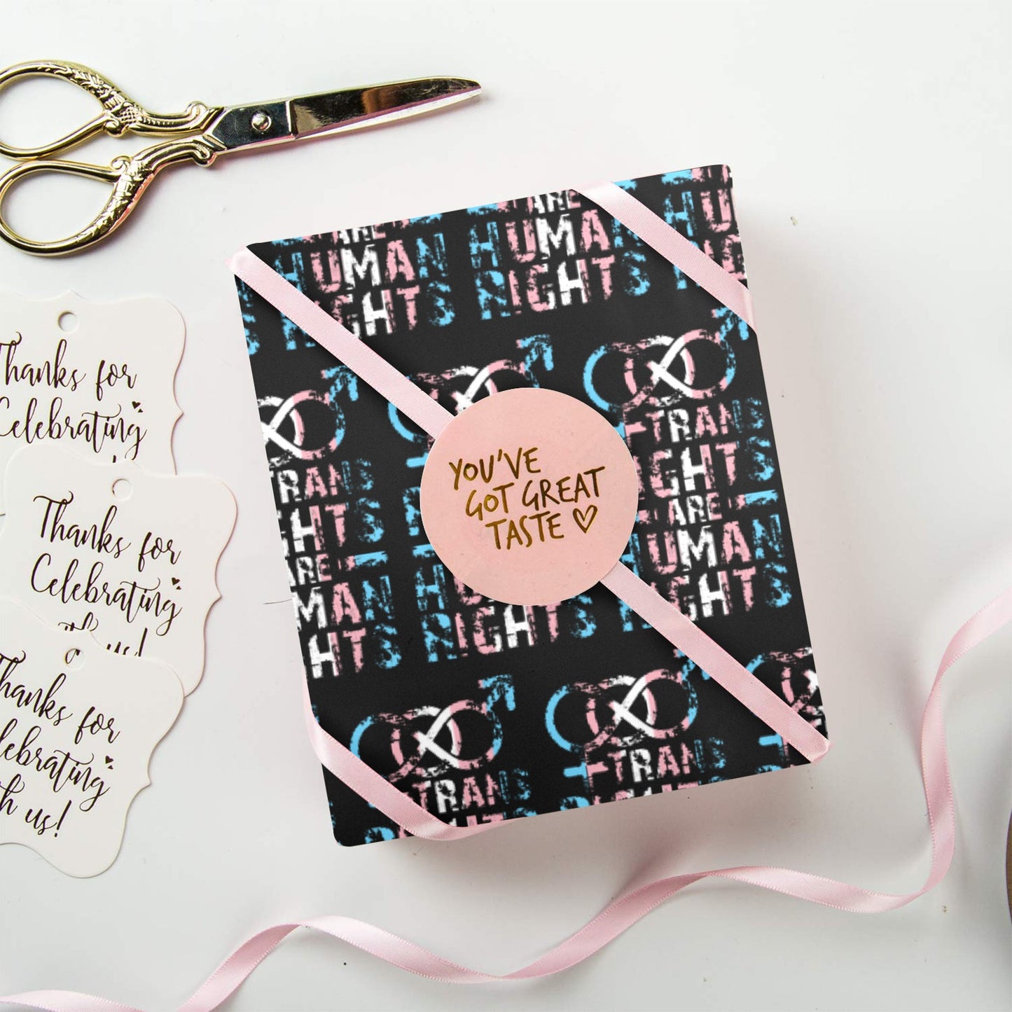 Gift Wrapping Paper-Coated Paper 58"x 22"(5 Rolls)