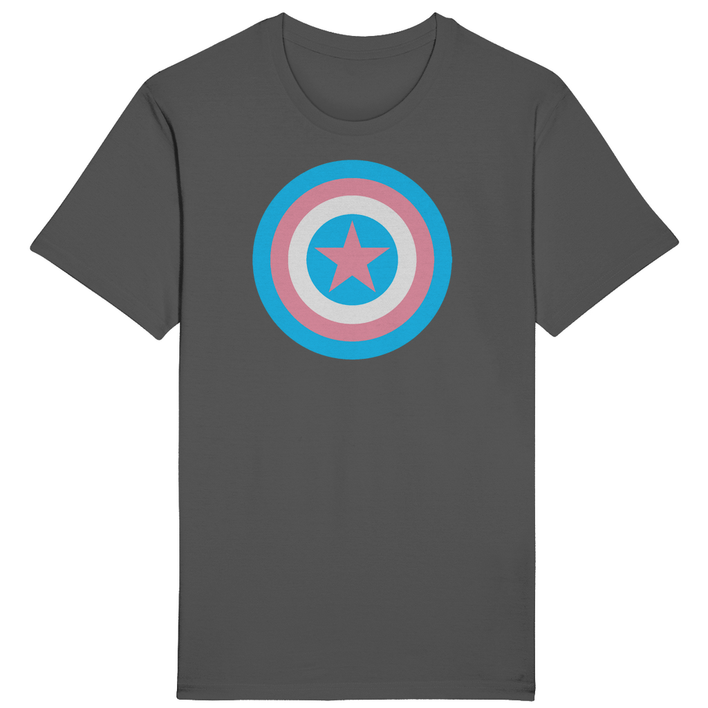 XS-5XL Blue Pink White Pride Trans Shield T-Shirt