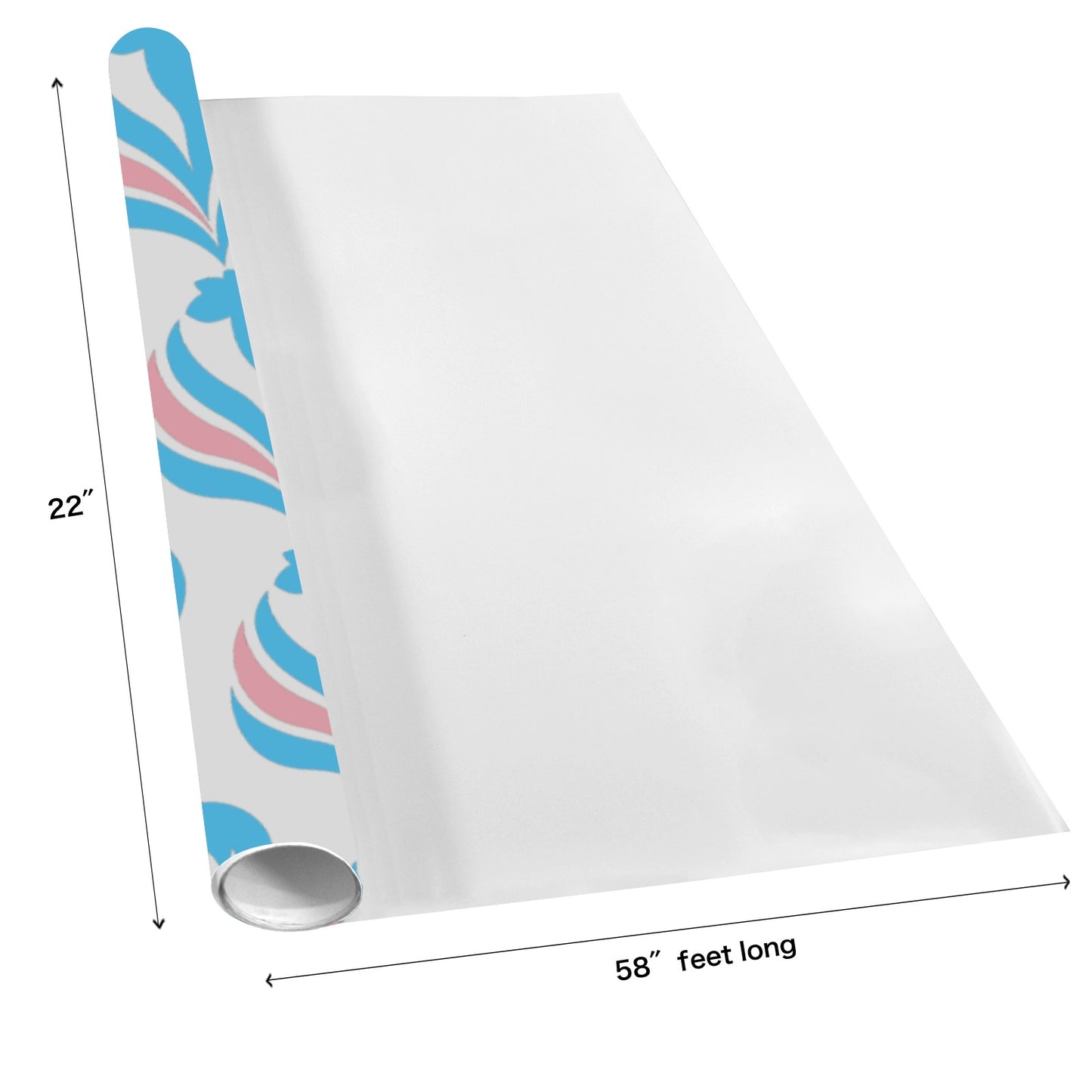 Coated Gift Wrapping Paper 58"x 22"(1 Roll)(Made in Queens)