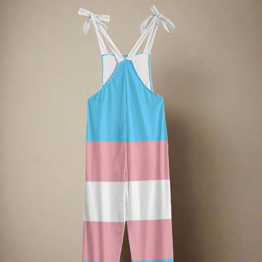 Blue Pink White All-Over Pride Casual Lightweight Dungaree tunnellsCo.