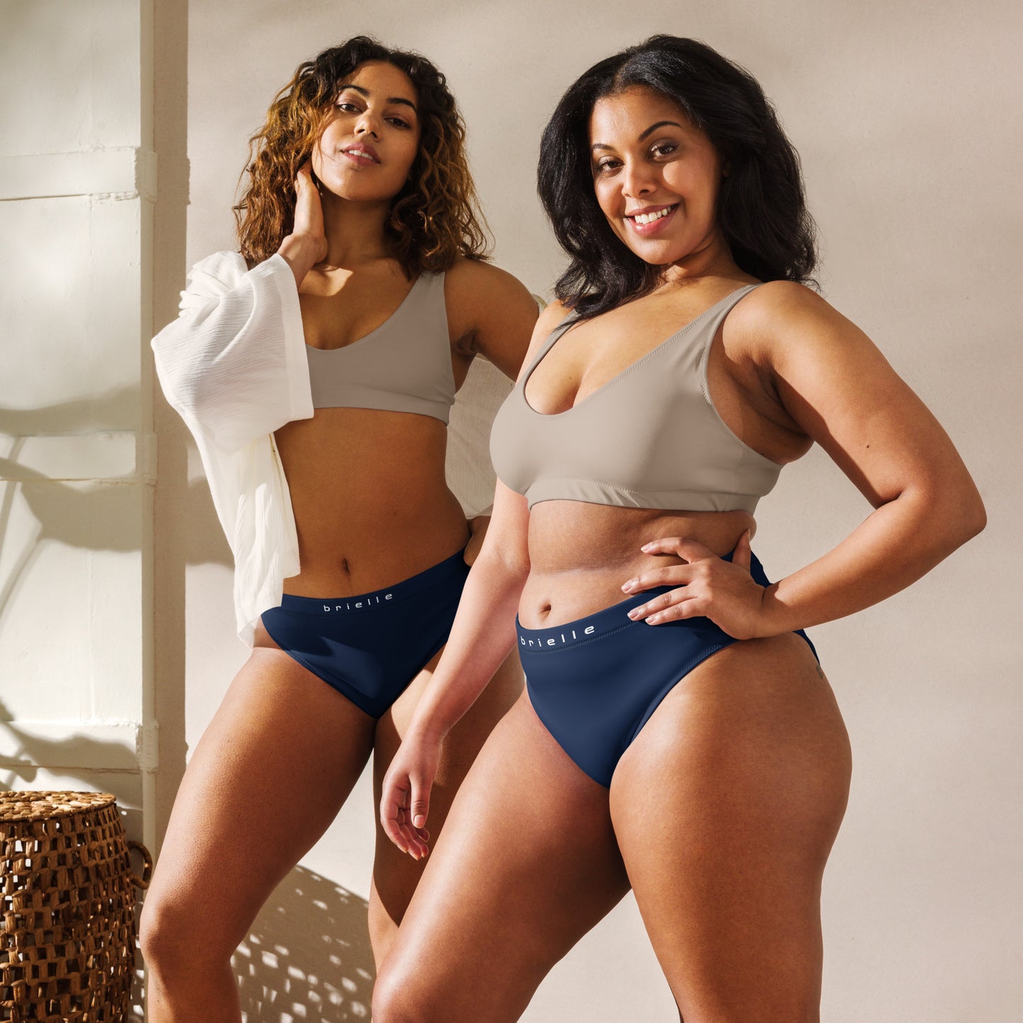 Brielle High-Waisted High-Cut Leg Hip-Popping Navy Tucking Panty.. tunnellsCo.