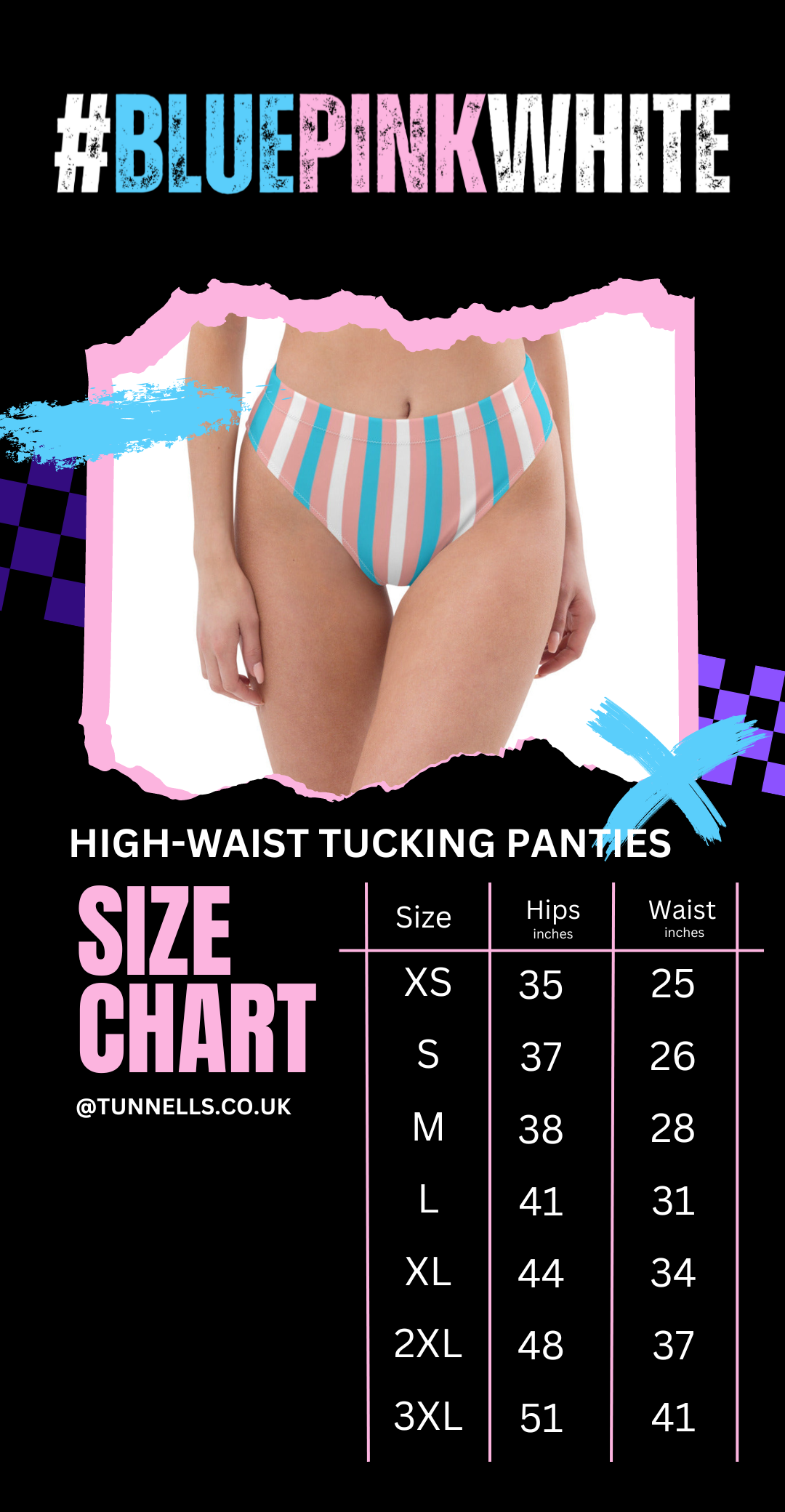 Black/Grey Tucking Panty