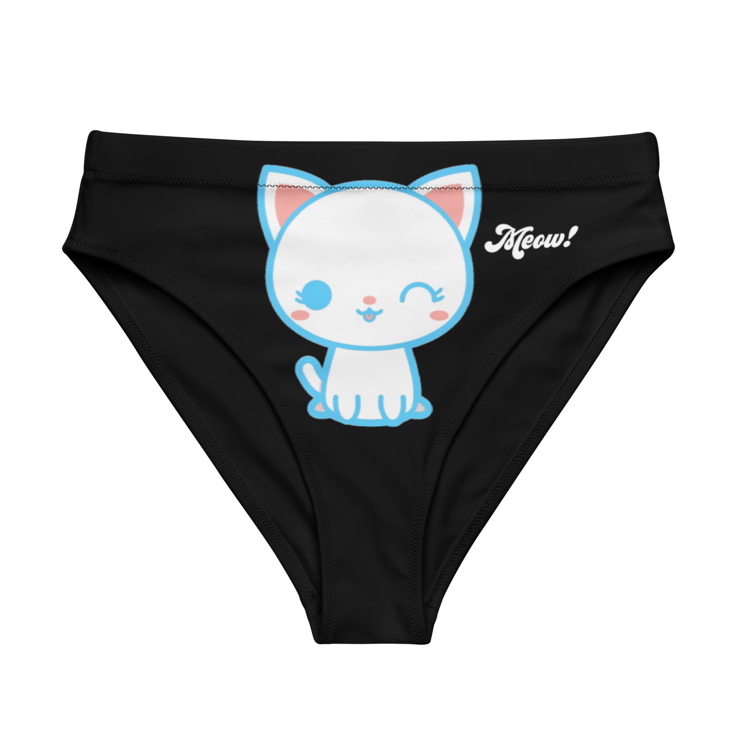 Kitten Cute Black High-Waisted High-Cut Tucking Panty tunnellsCo.
