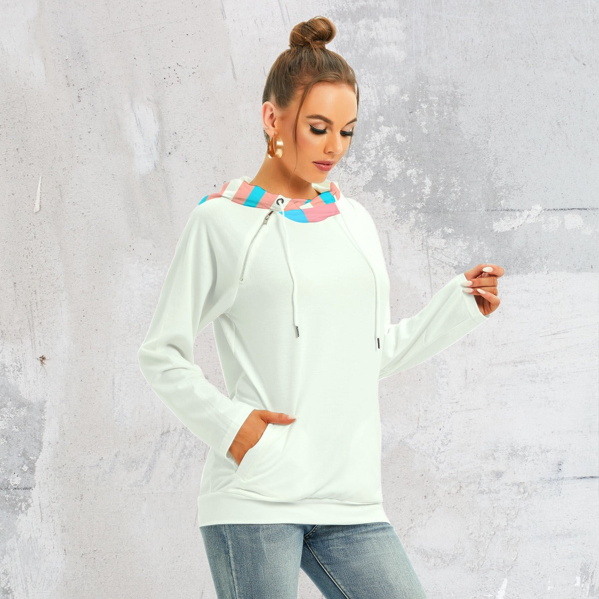 All-Over Print Women's Hoodie With Double Hood