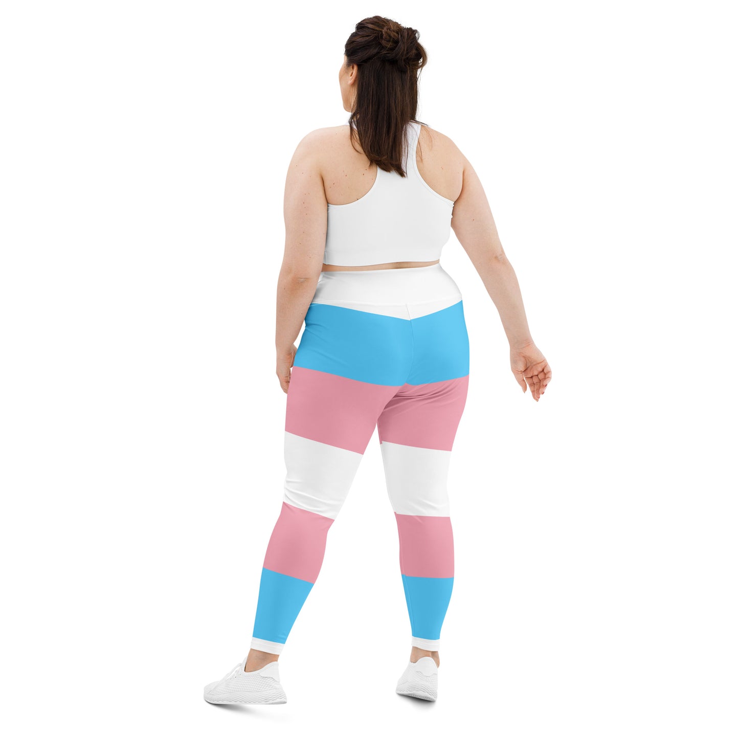 Plus Size Trans Coloured Ribbon Streetwear Casual Yoga Pants tunnellsCo.