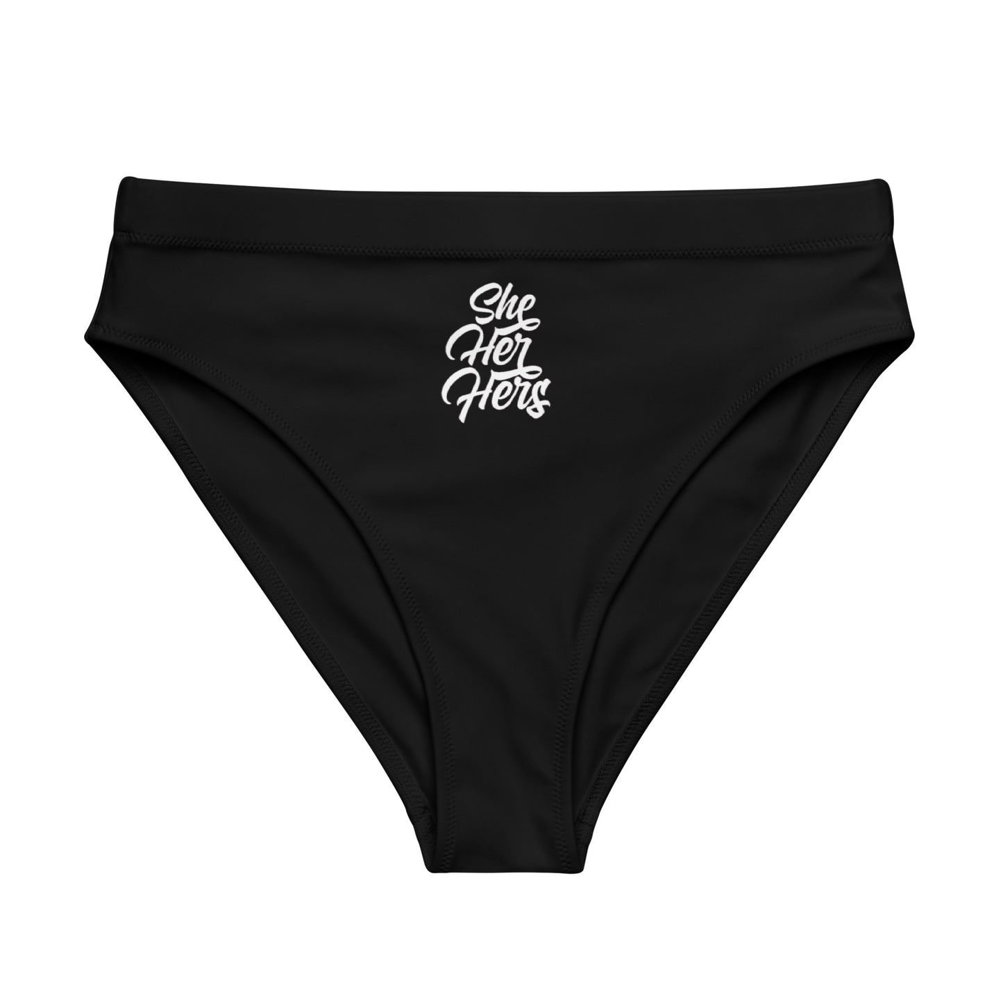 She,Her,Hers Black High-Waisted High-Cut Tucking Panty tunnellsCo.