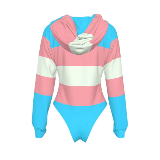 All-Over Print Women's Raglan Sleeve Hooded Bodysuit