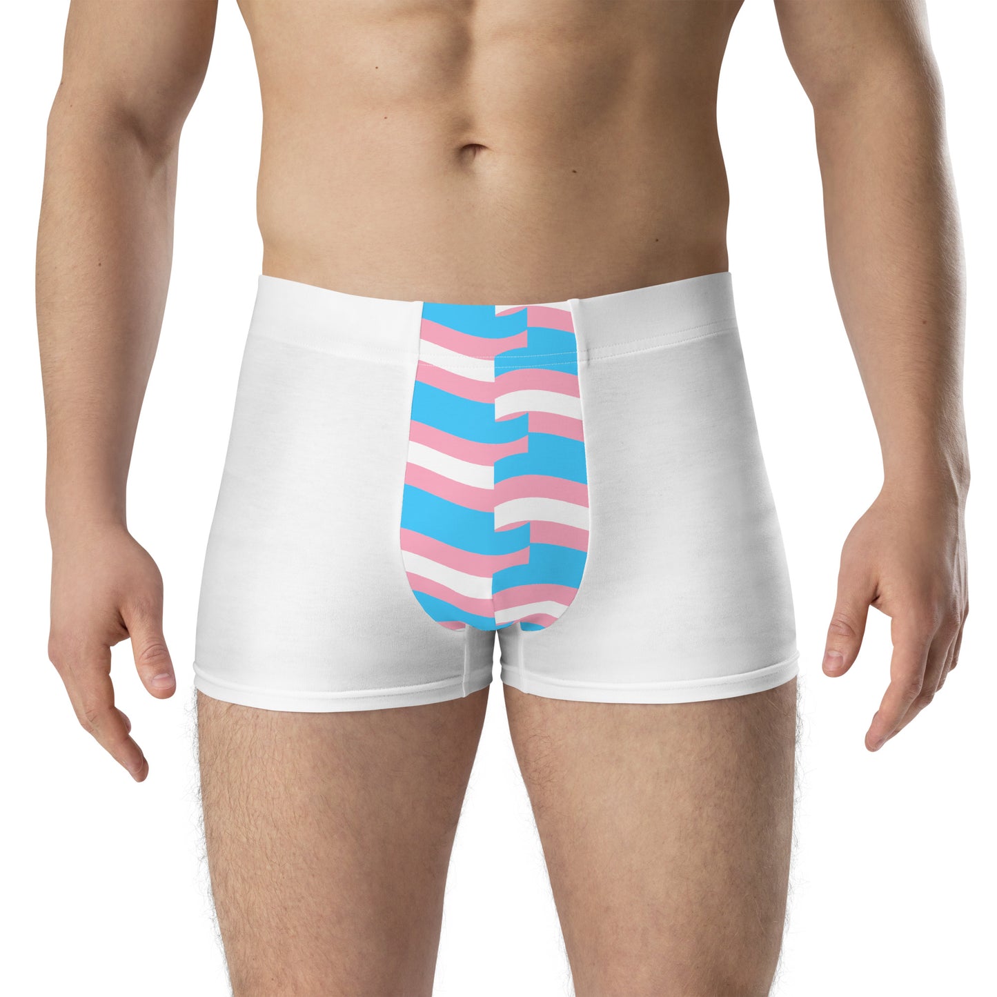 Teen - Plus Size Blue Pink White Pride Mosaic White Boyfriend Boxers tunnellsCo.