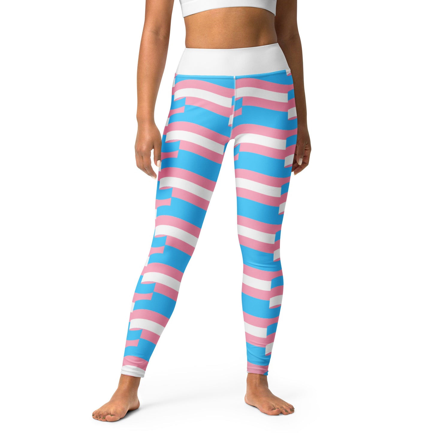 Trans Coloured High-Waisted Lightweight Casual Fitness Yoga Pants tunnellsCo.