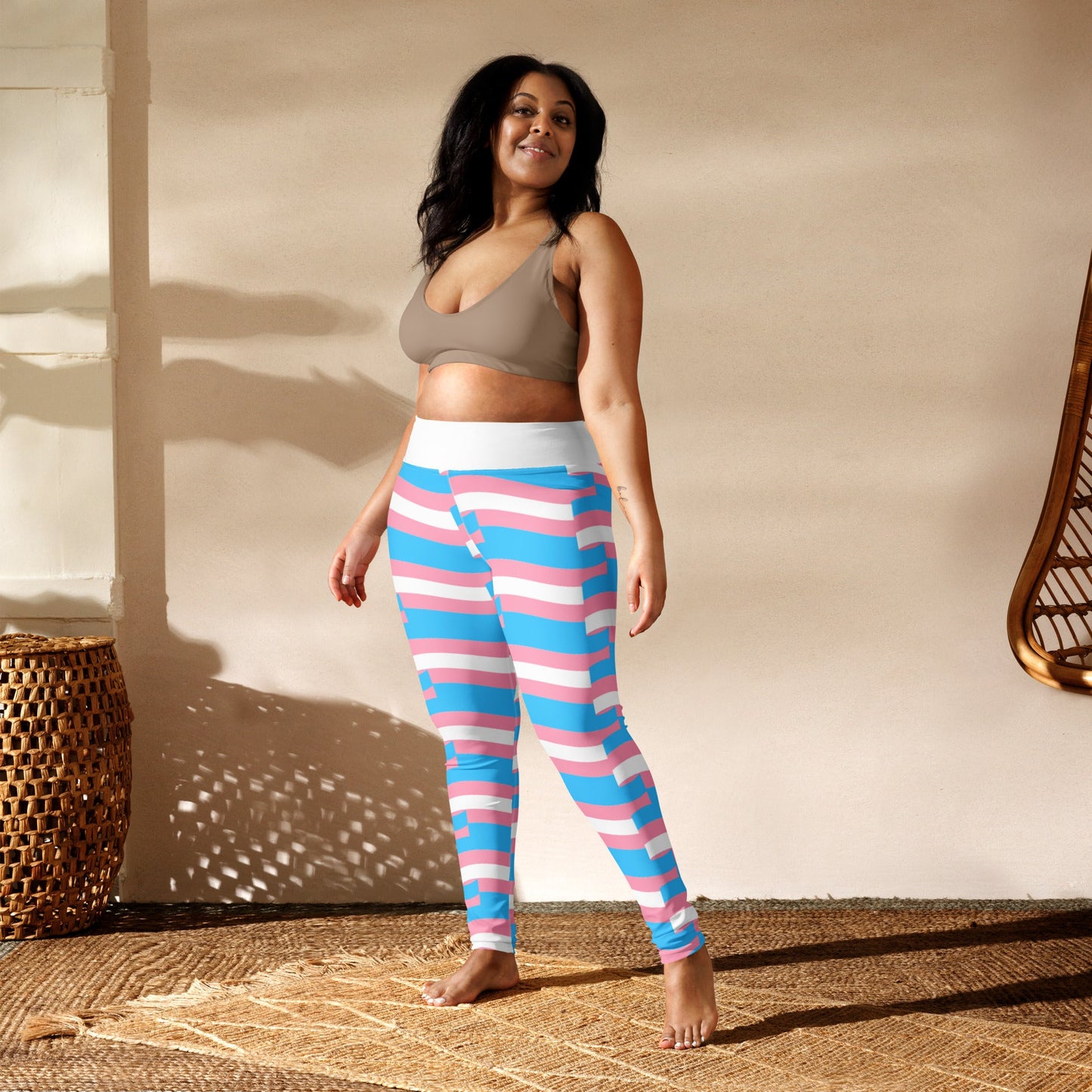 Trans Coloured High-Waisted Lightweight Casual Fitness Yoga Pants tunnellsCo.