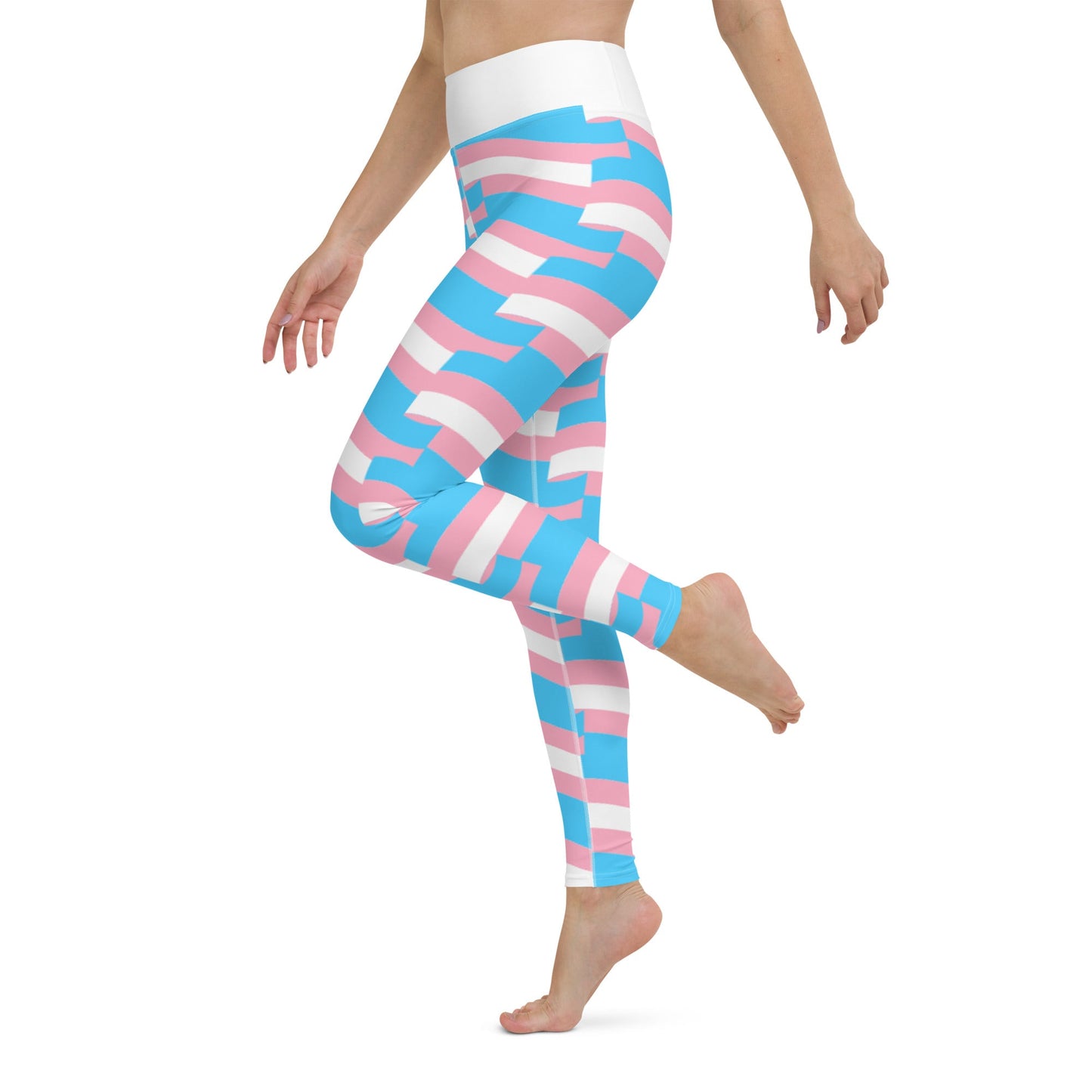Trans Coloured High-Waisted Lightweight Casual Fitness Yoga Pants tunnellsCo.