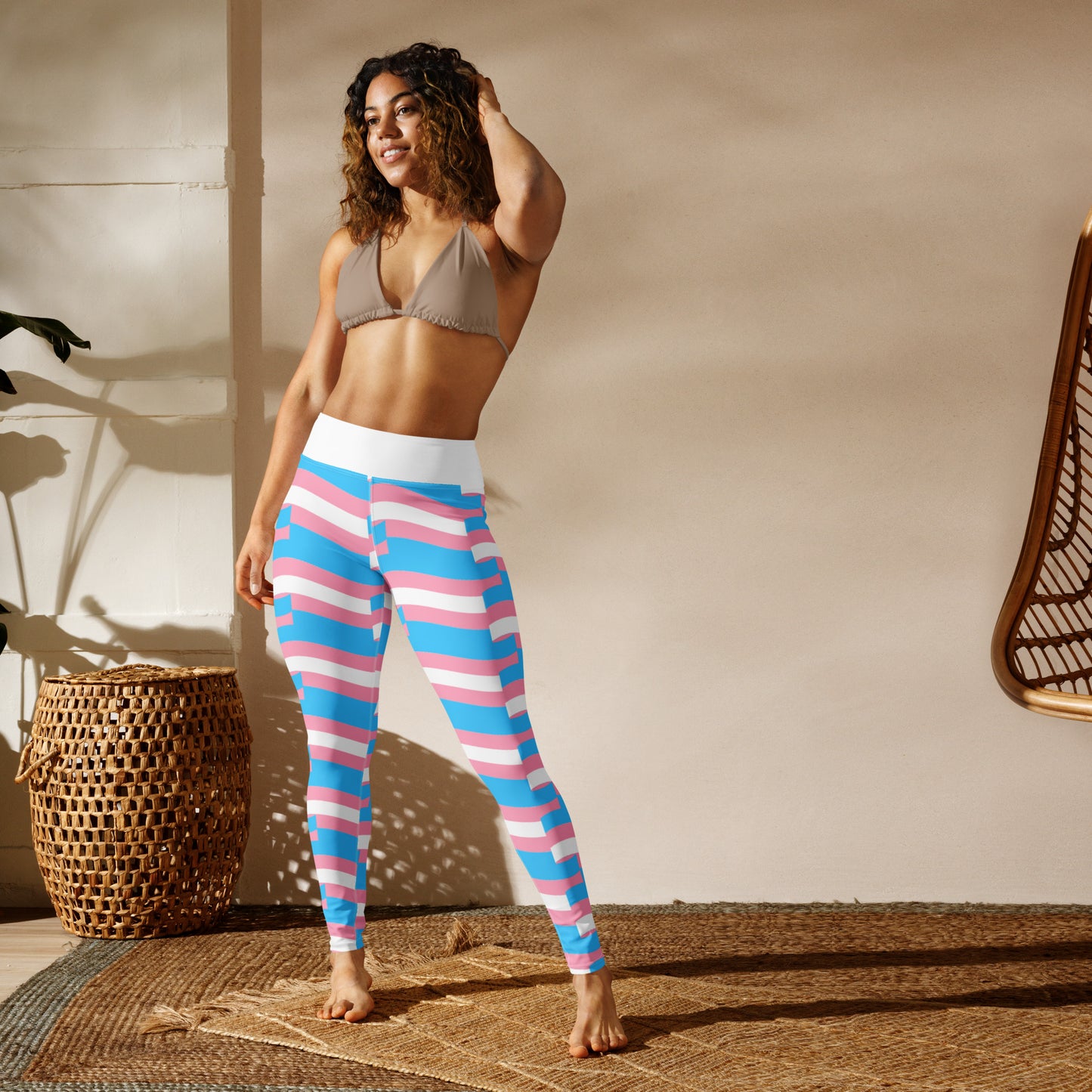 Trans Coloured High-Waisted Lightweight Casual Fitness Yoga Pants tunnellsCo.