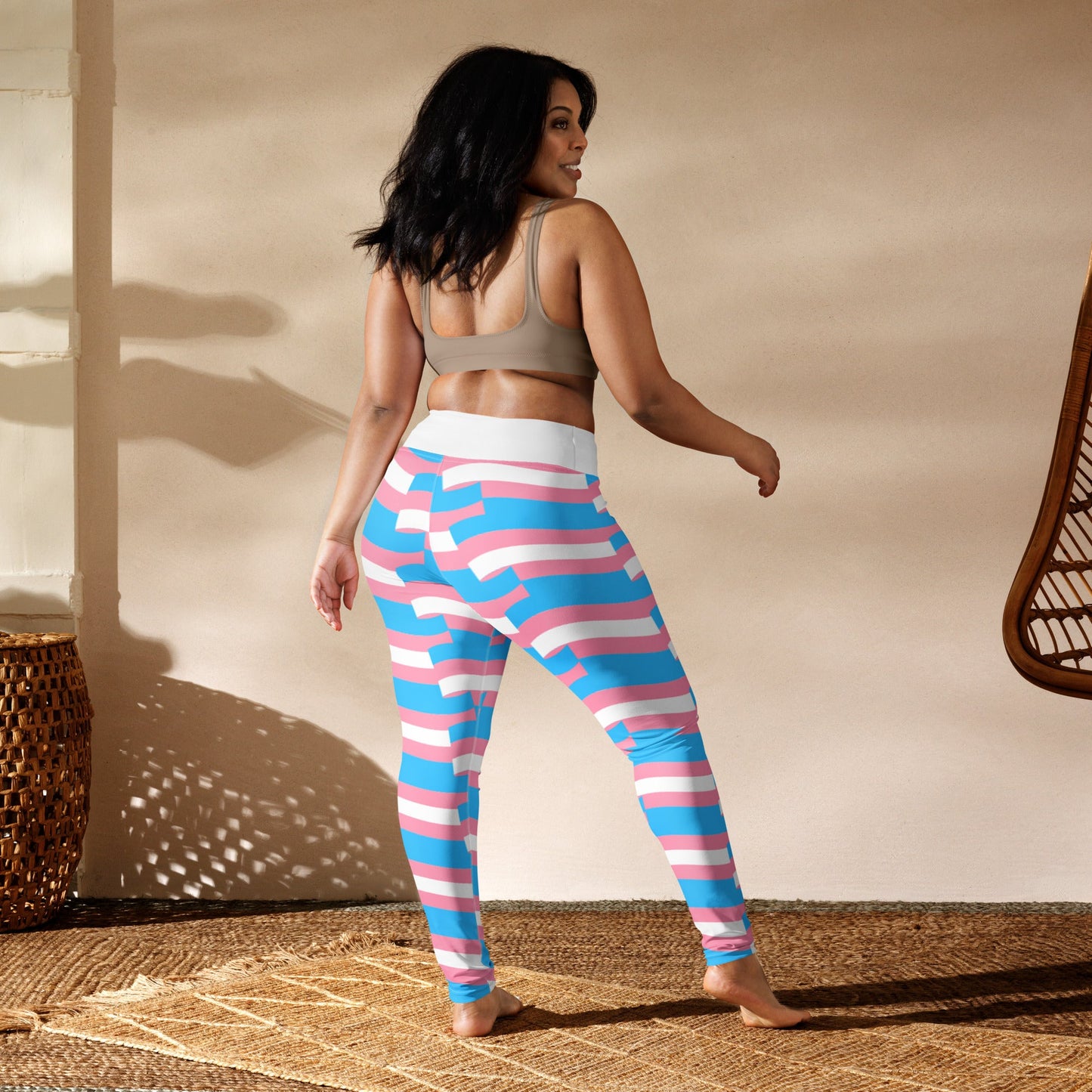Trans Coloured High-Waisted Lightweight Casual Fitness Yoga Pants tunnellsCo.