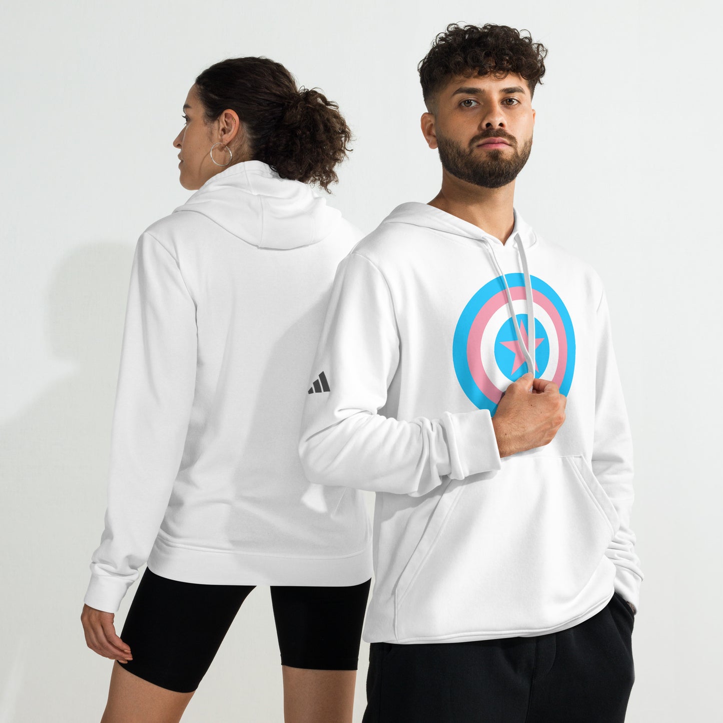 Transgender Pride Coloured Shield Hoodie from Adidas®
