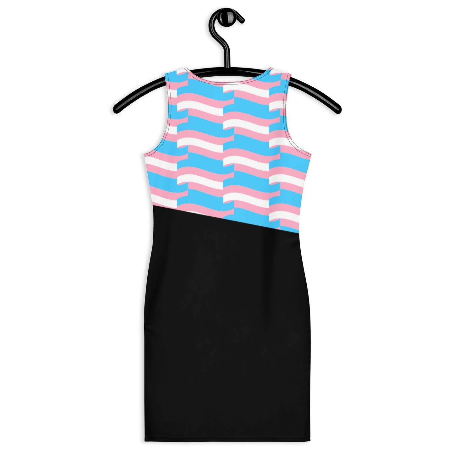 Trans Coloured Trans Pride Mosaic Black Body-Hugging Dress