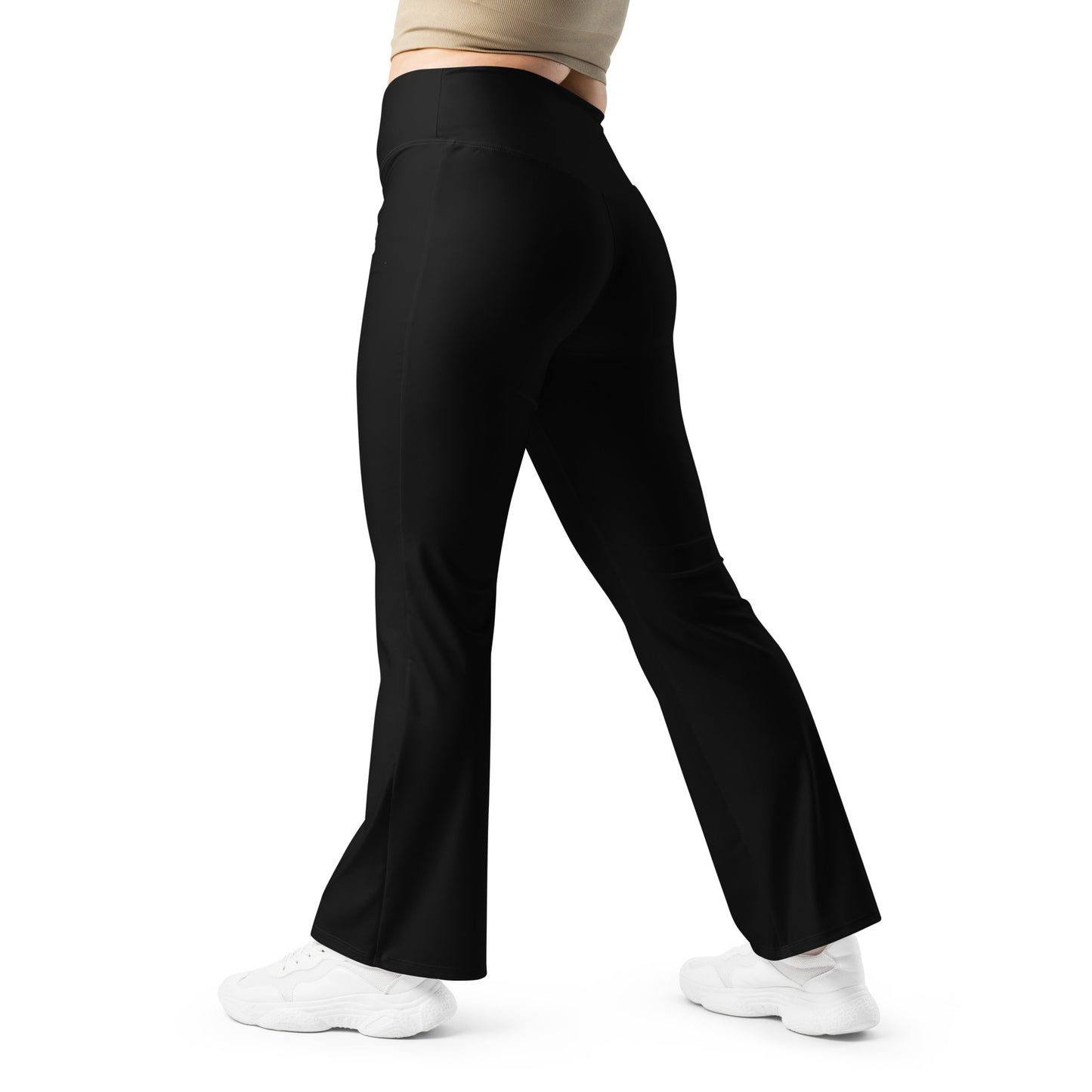 2XS - 6XL Tuck&Simon Statement Black Flared Street Leggings