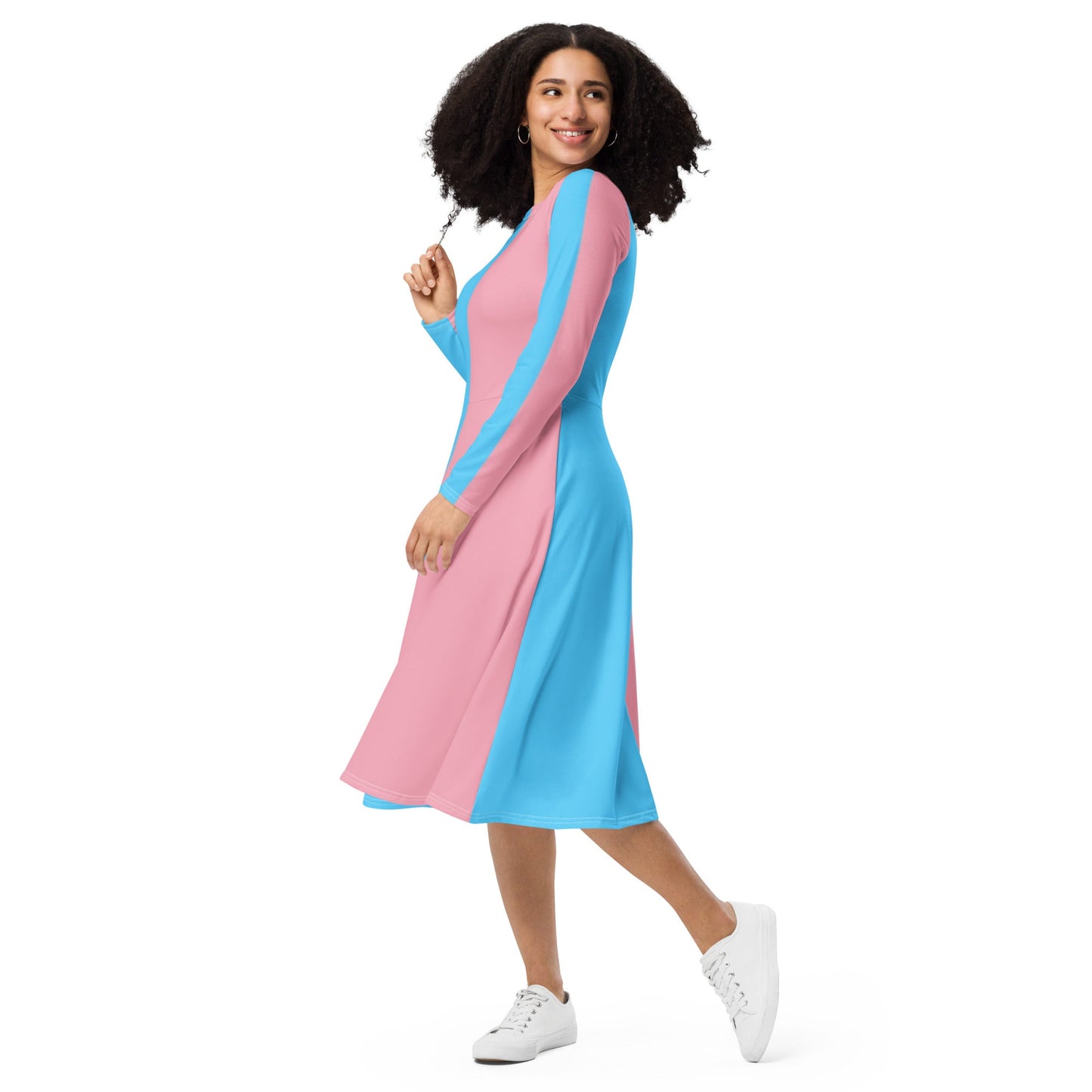 Plus Size Trans Coloured Trans Paris Fitted Jersey Dress