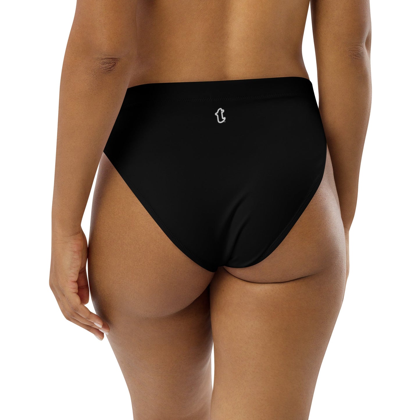 Black 'Vagitarian Fast Food' High-Waisted High-Cut Leg Gym, Fitness, Dance Panty