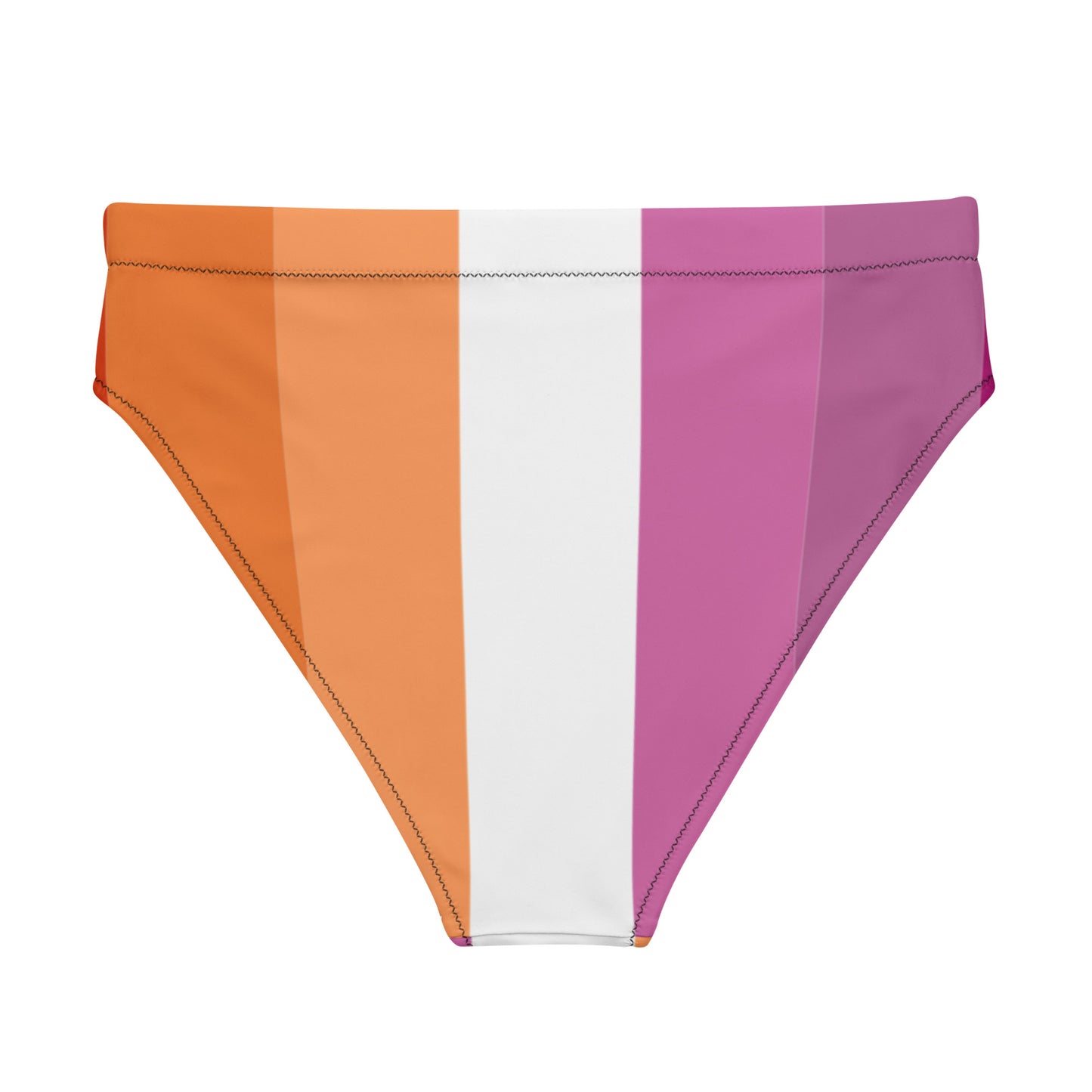 Orange White Pink Pride 'Vagitarian Fast Food' High-Waisted High-Cut Leg Gym, Fitness, Dance Panty