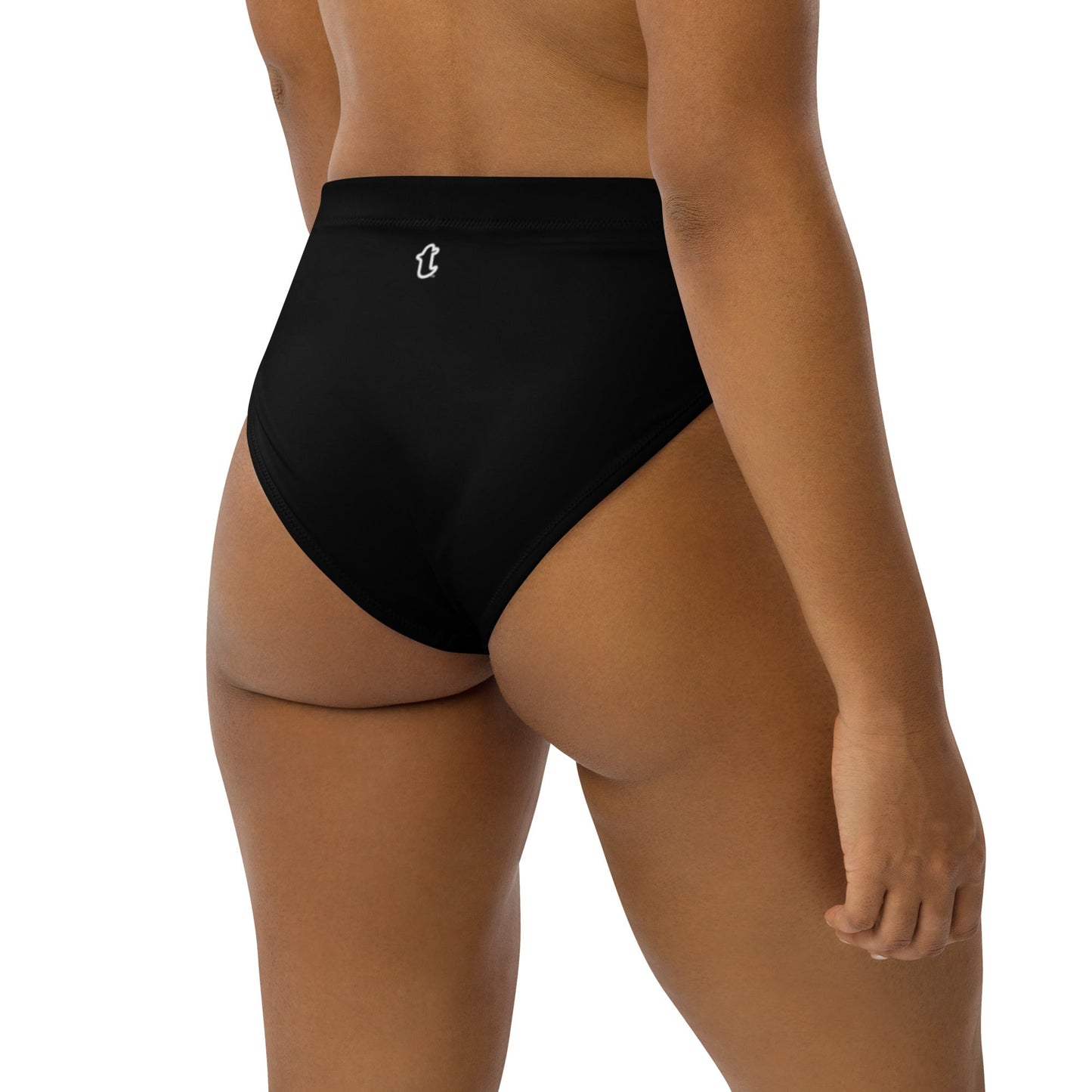 Black 'Vagitarian Fast Food' High-Waisted High-Cut Leg Gym, Fitness, Dance Panty