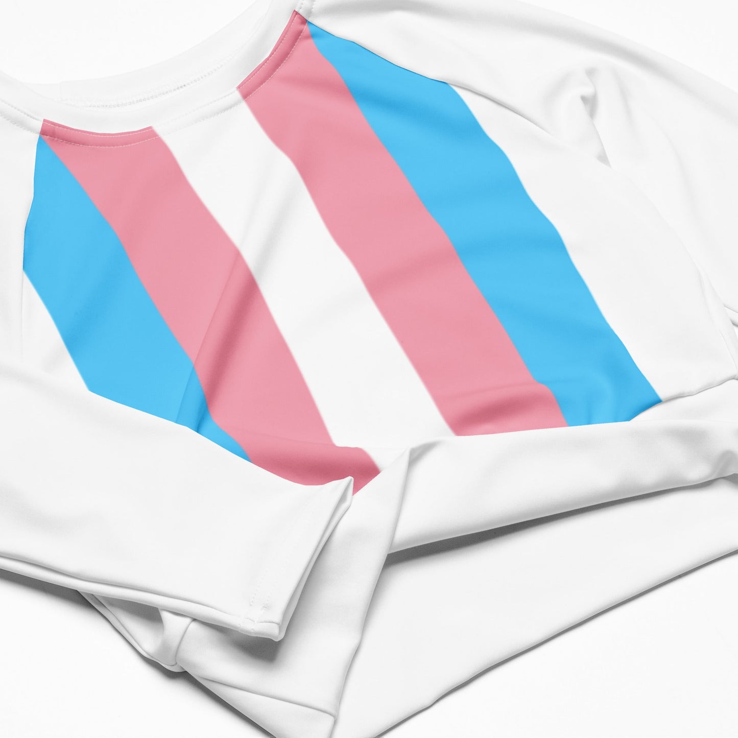 Trans Coloured Trans Pride Cropped Gym Top