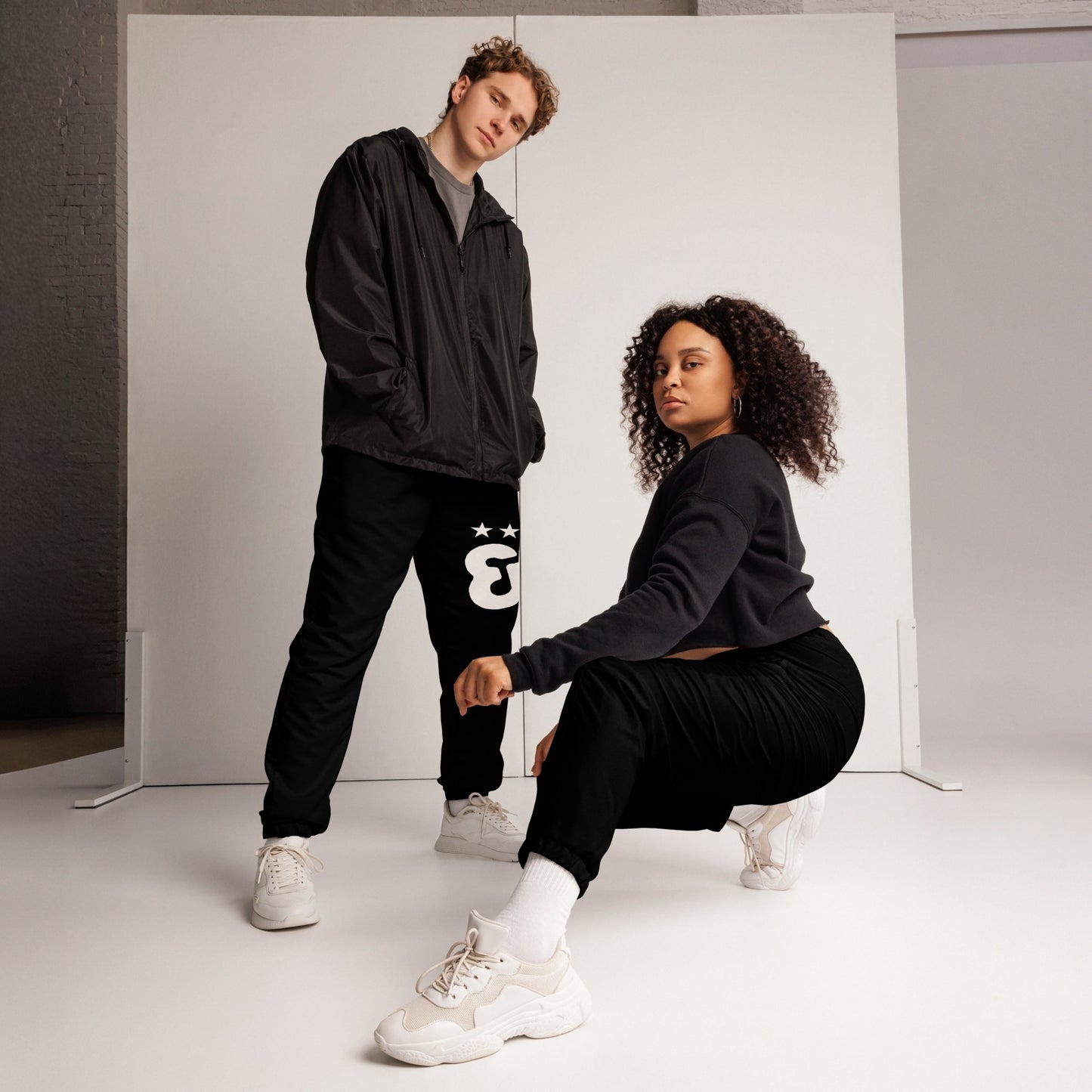 XS - 3XL Tuck&Simon Black Casual Track Pants