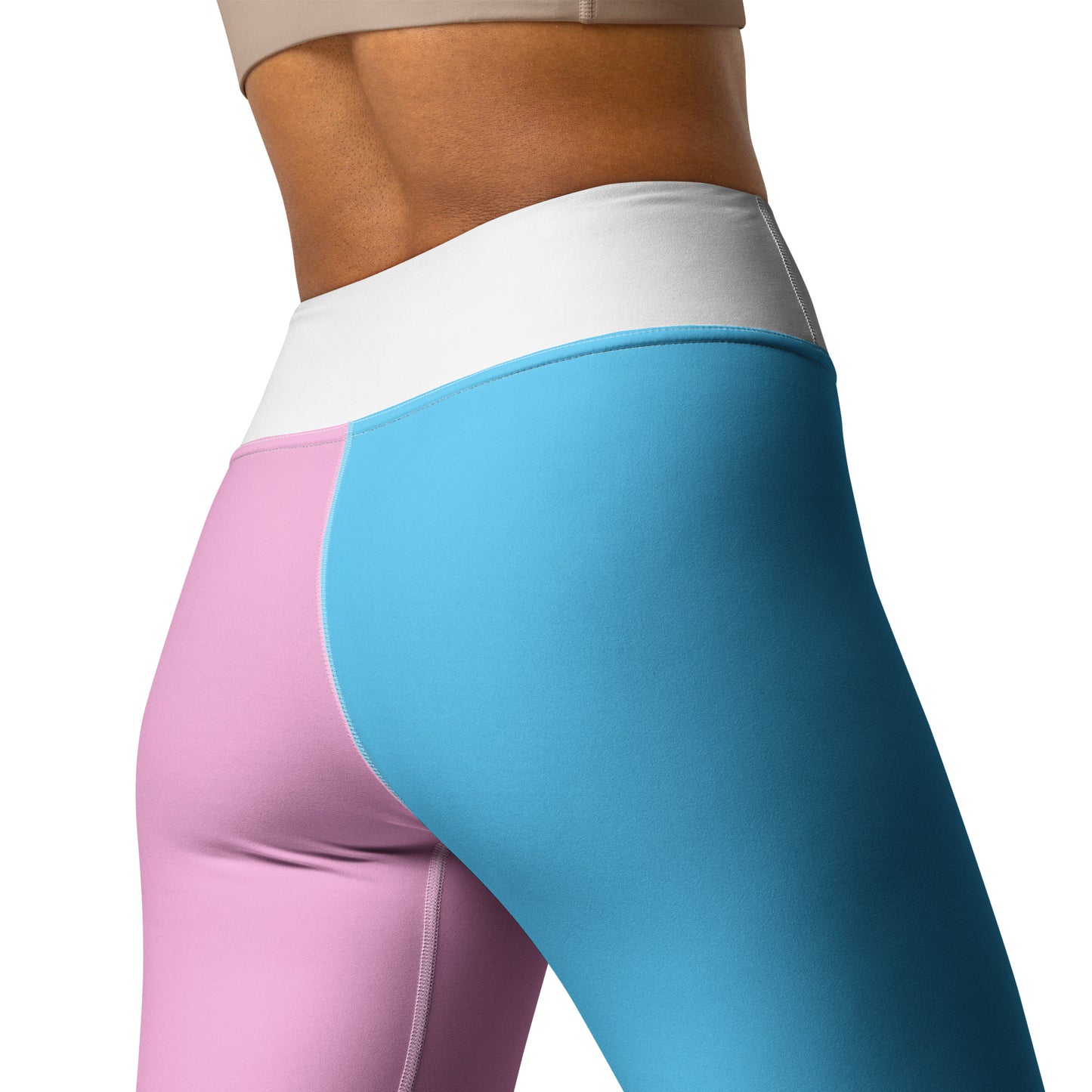 Trans Coloured High-Waisted Lightweight Casual Fitness Yoga Pants
