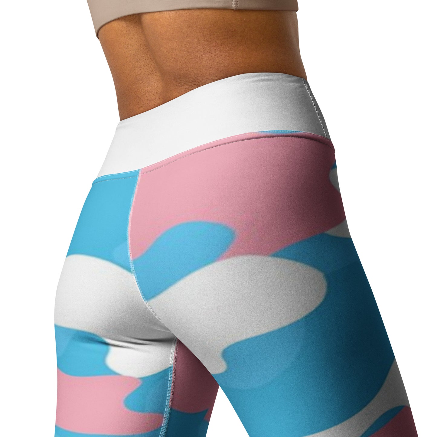 Trans Coloured High-Waisted Lightweight Casual Fitness Yoga Pants