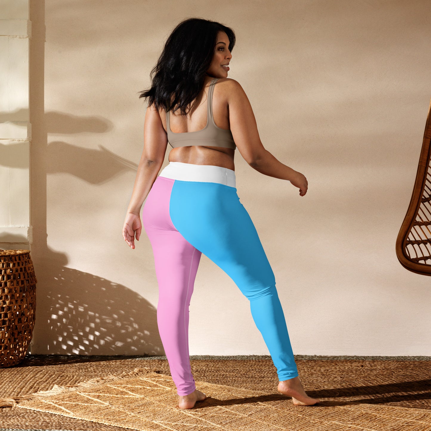 Trans Coloured High-Waisted Lightweight Casual Fitness Yoga Pants