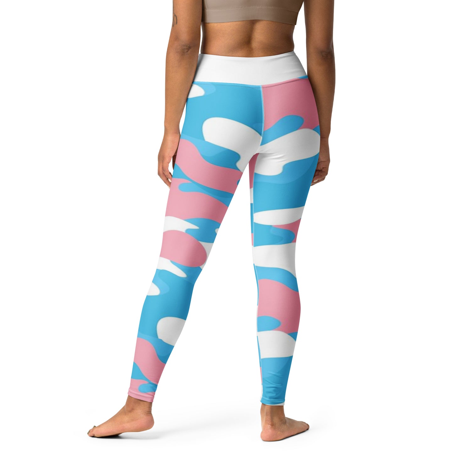 Trans Coloured High-Waisted Lightweight Casual Fitness Yoga Pants