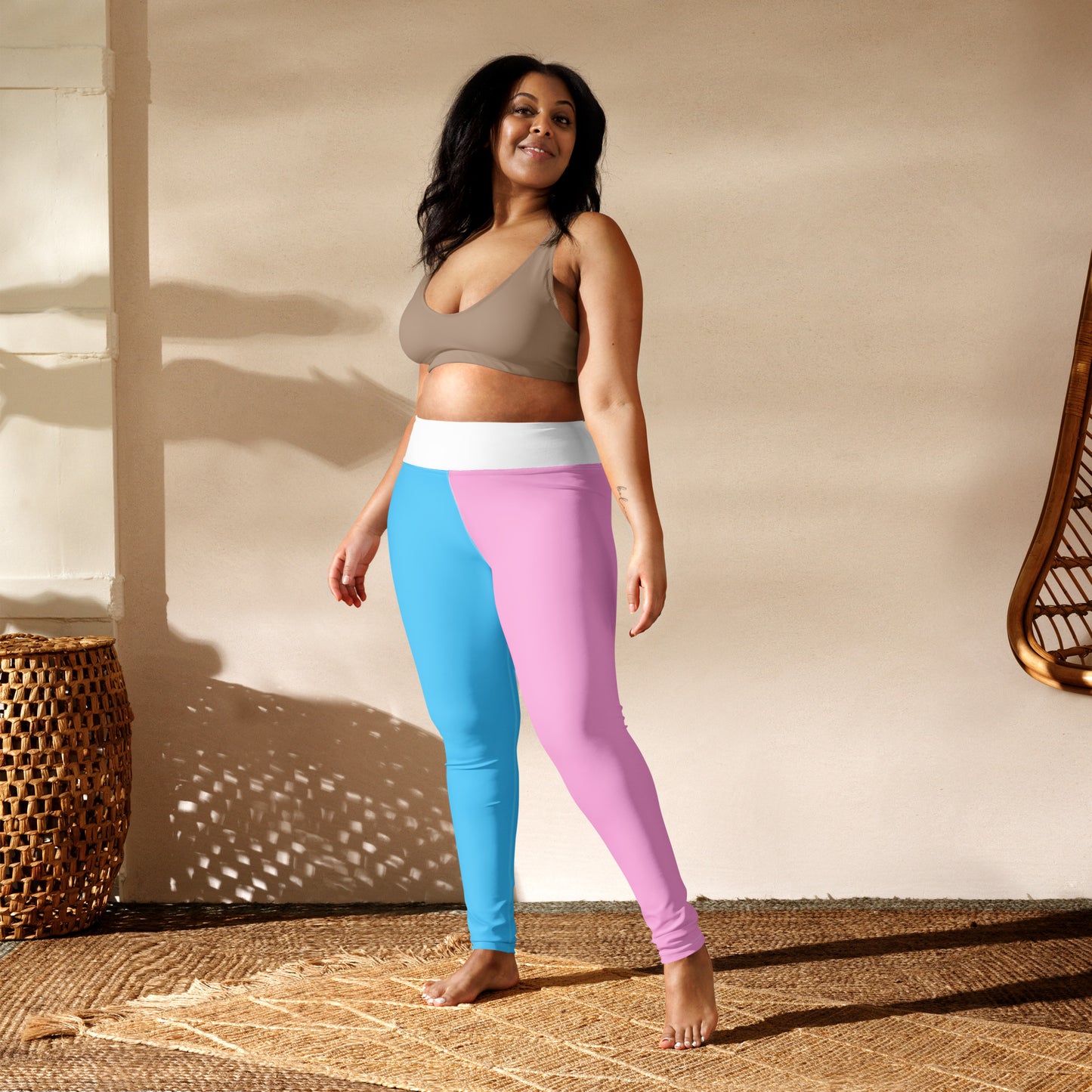 Trans Coloured High-Waisted Lightweight Casual Fitness Yoga Pants