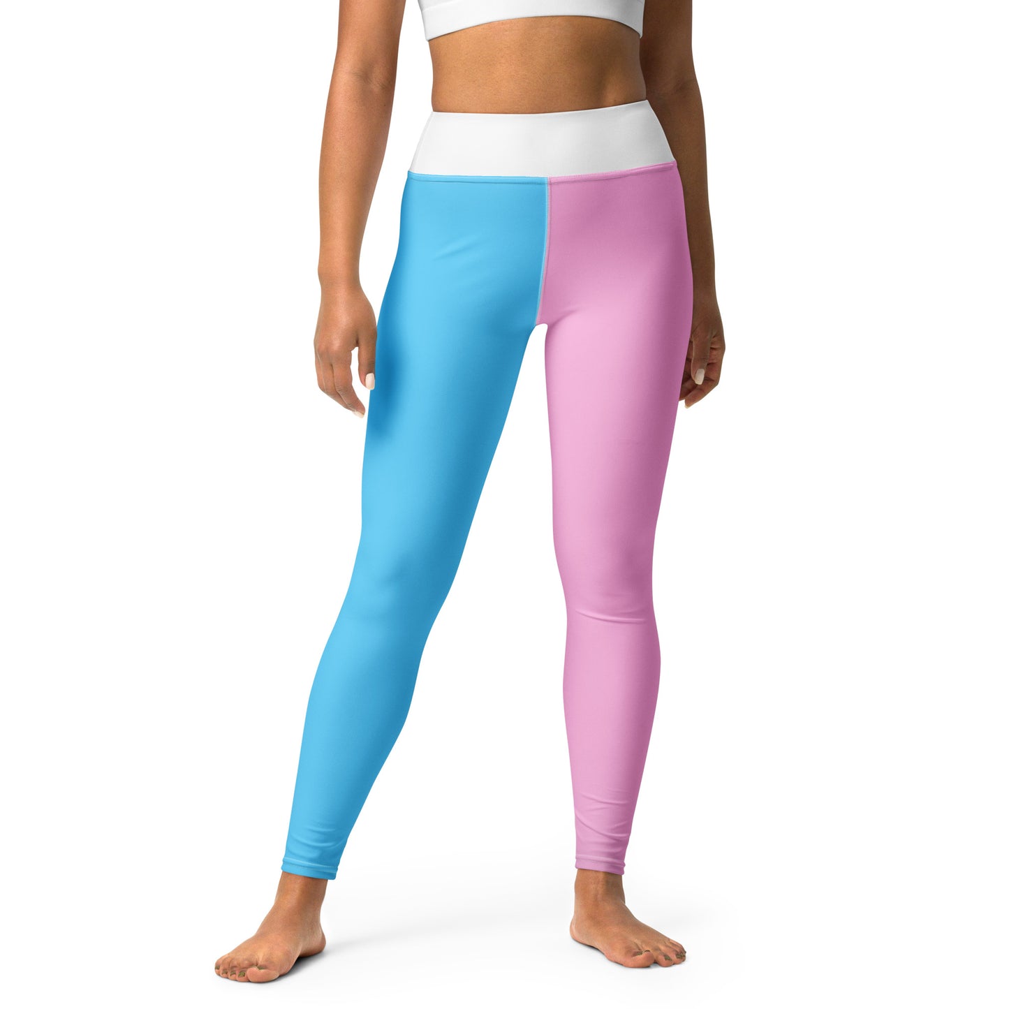 Trans Coloured High-Waisted Lightweight Casual Fitness Yoga Pants