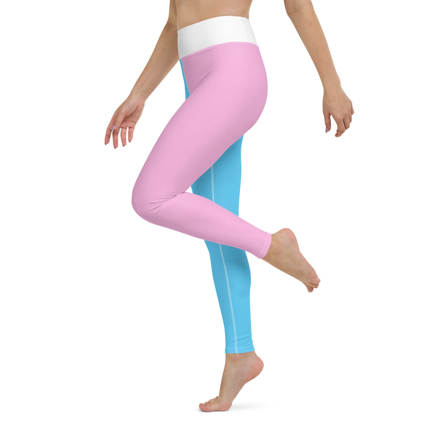 Trans Coloured High-Waisted Lightweight Casual Fitness Yoga Pants