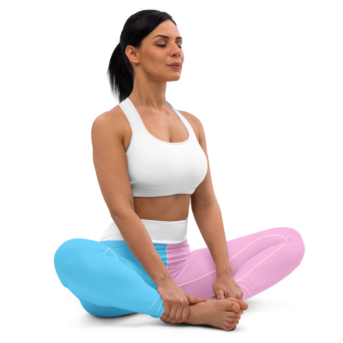 Trans Coloured High-Waisted Lightweight Casual Fitness Yoga Pants