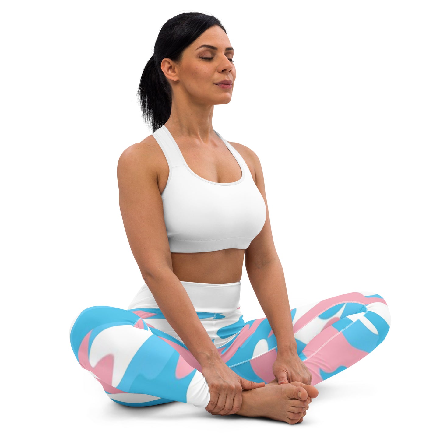 Trans Coloured High-Waisted Lightweight Casual Fitness Yoga Pants