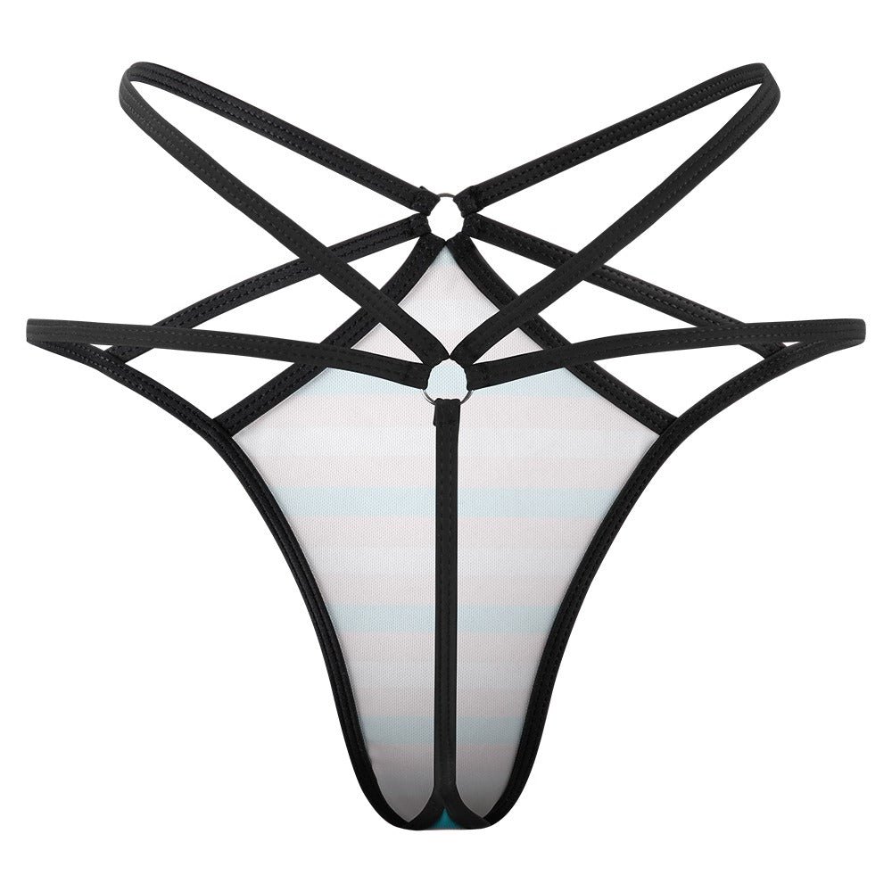 Trans Coloured Pride In Daring Candy Stripe G-String Thong