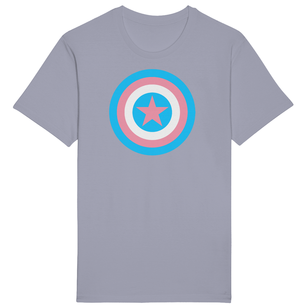 XS-5XL Blue Pink White Pride Trans Shield T-Shirt