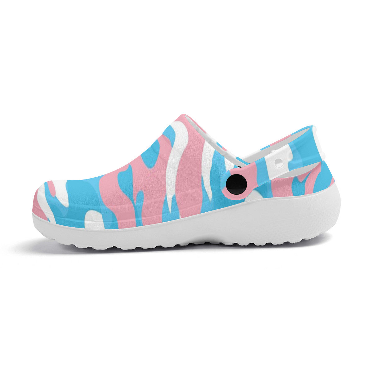 Blue Pink White Pride Camouflage Nurses Clogs