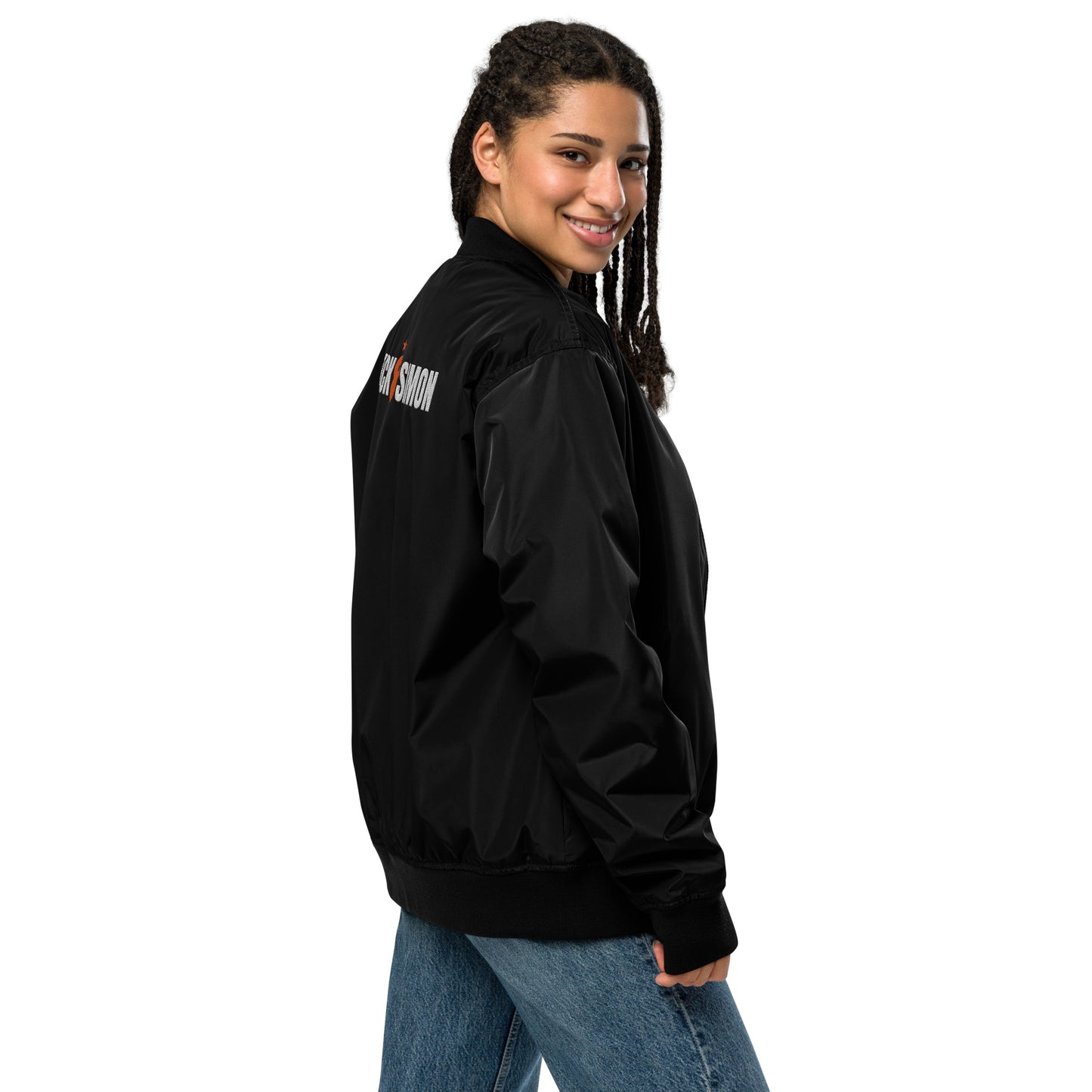 XS - 3XL Tuck&Simon Statement Premium Recycled Black Bomber Jacket