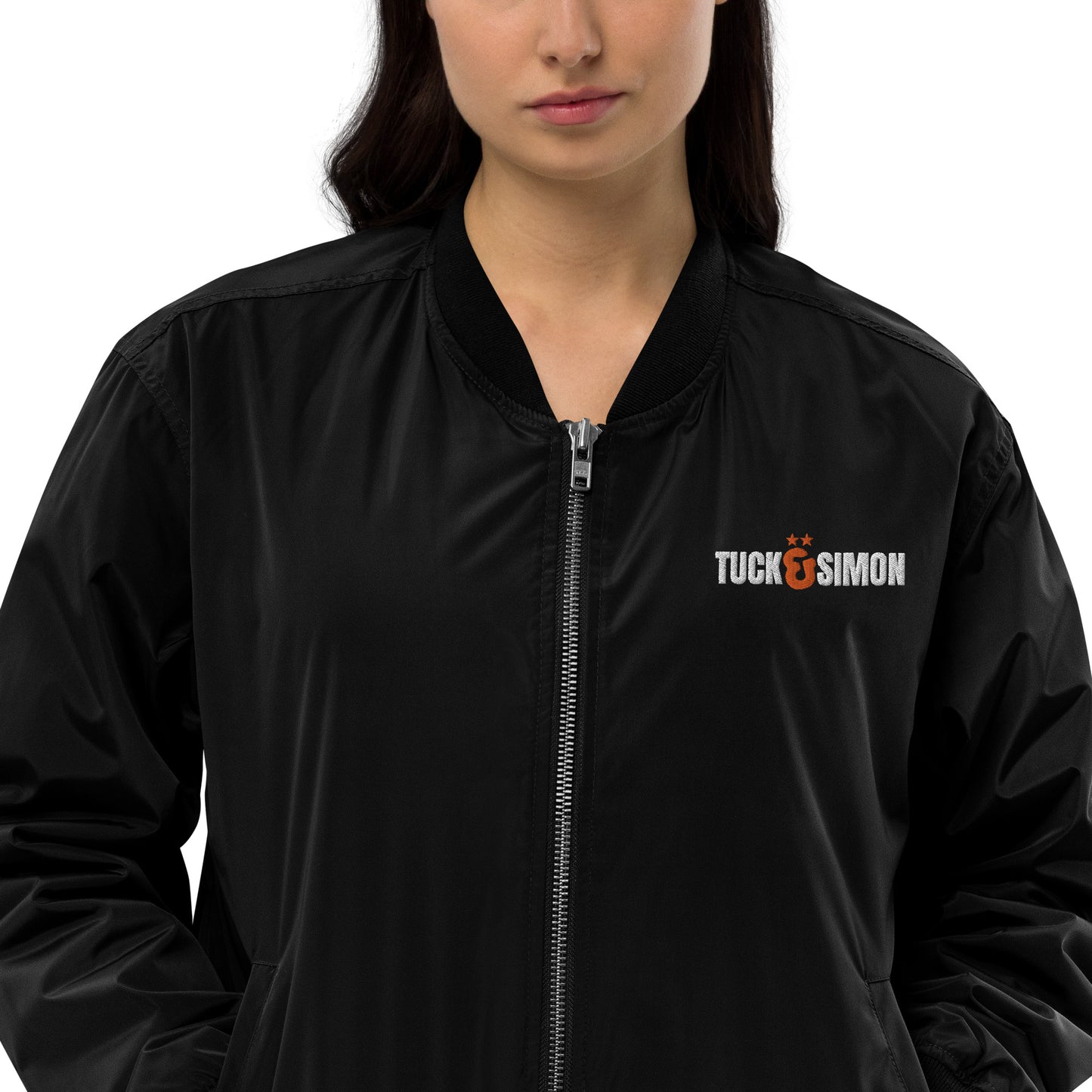 XS - 3XL Tuck&Simon Statement Premium Recycled Black Bomber Jacket