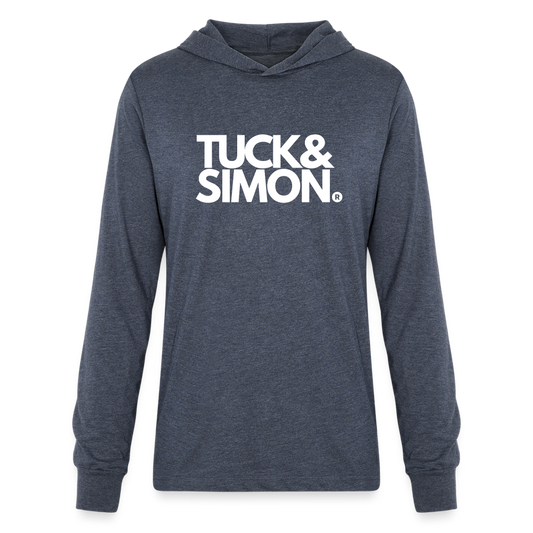 Unisex Long Sleeve Hoodie Shirt - heather navy