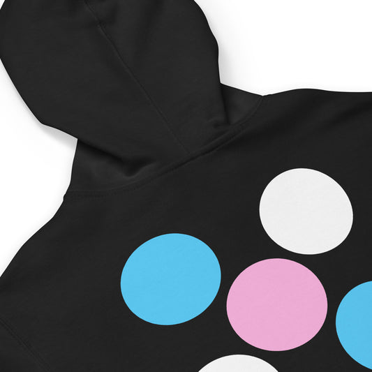 Blue Pink White Pride 'Five Dots' Fleece Zip-Up Hoodie