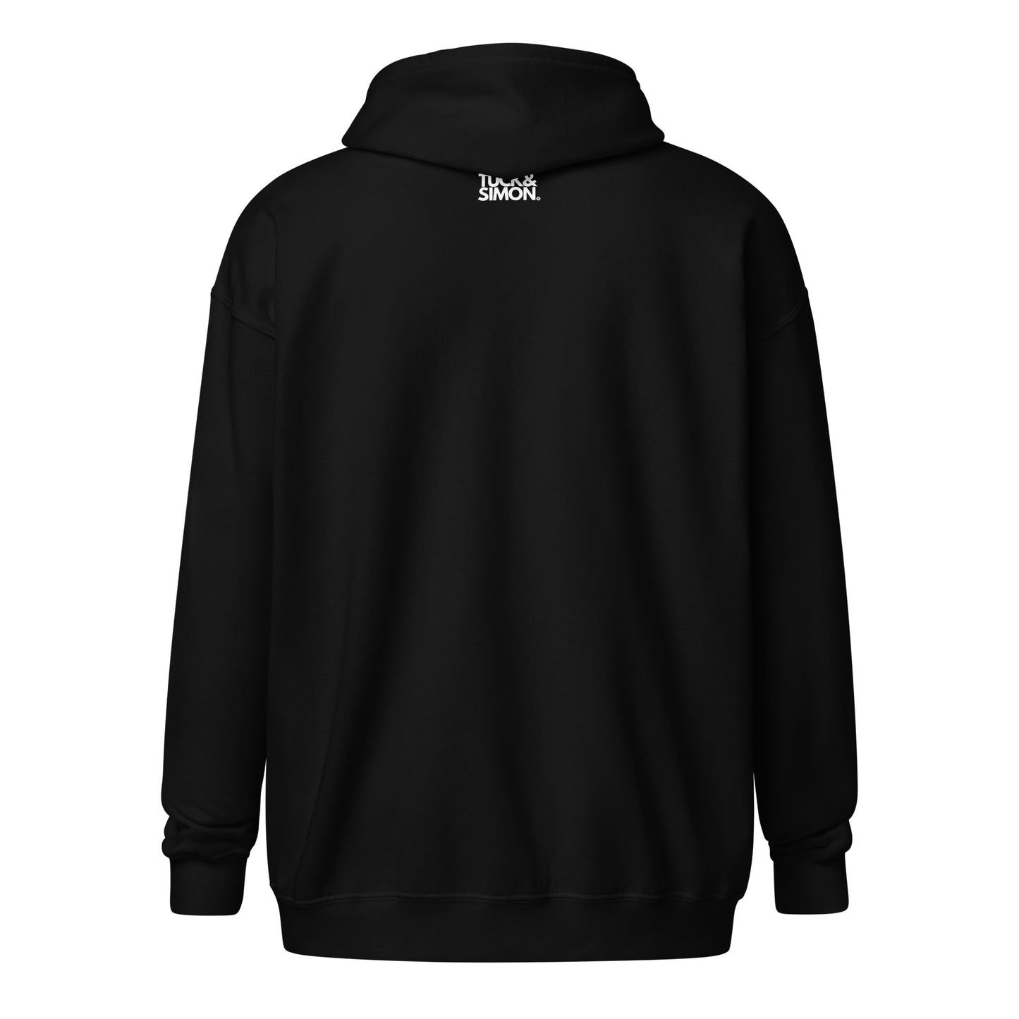 Tuck&Simon Black Heavy-Blend Zipped Hoodie