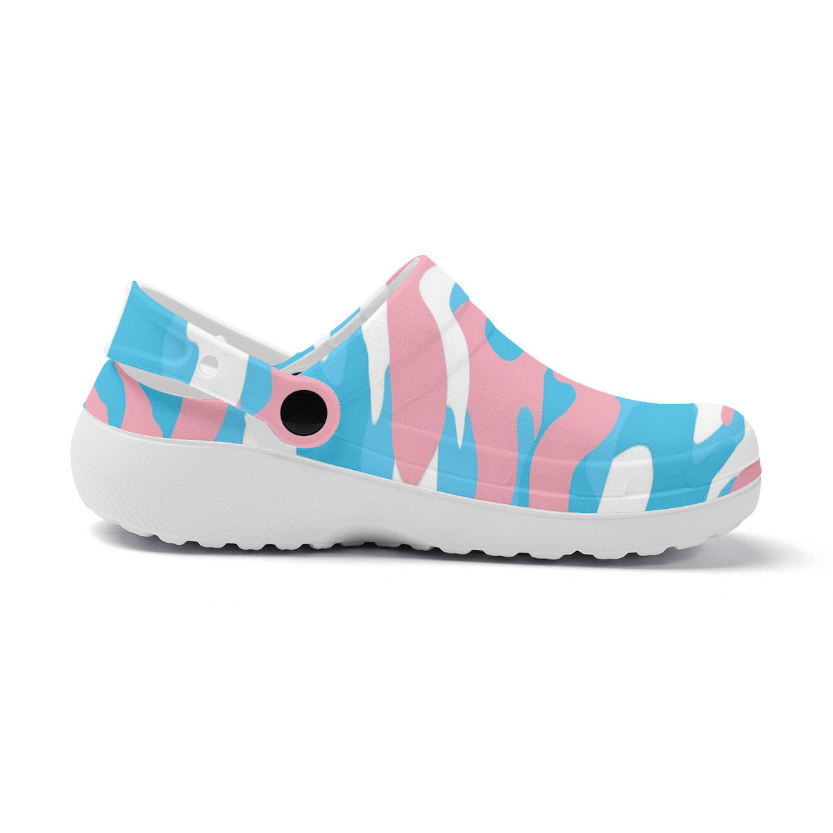 Blue Pink White Pride Camouflage Nurses Clogs