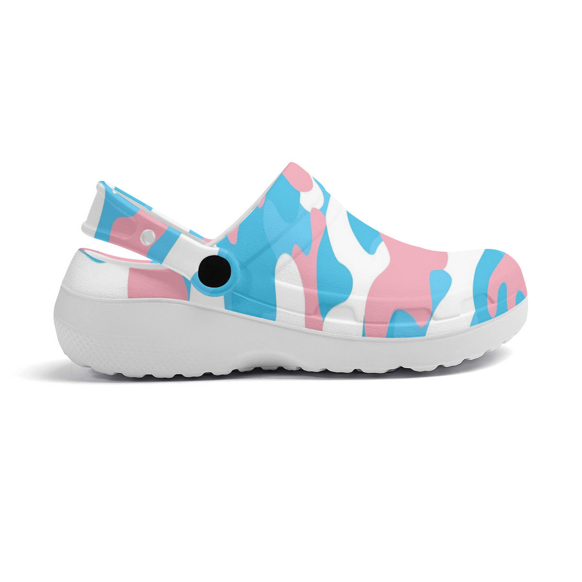Blue Pink White Pride Camouflage Nurses Clogs